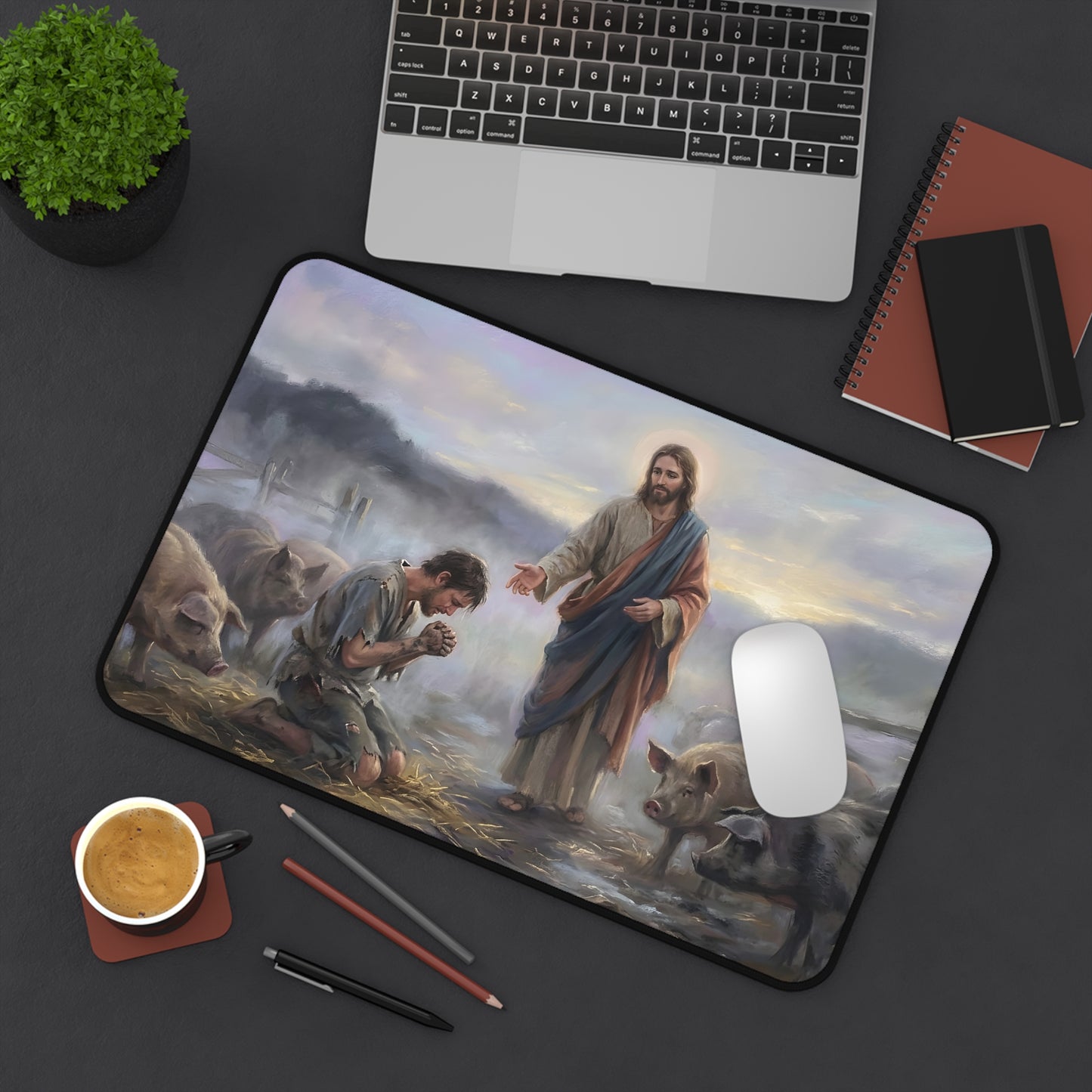 “Turning Point - The Prodigal Son's Repentance” - Desk Mat