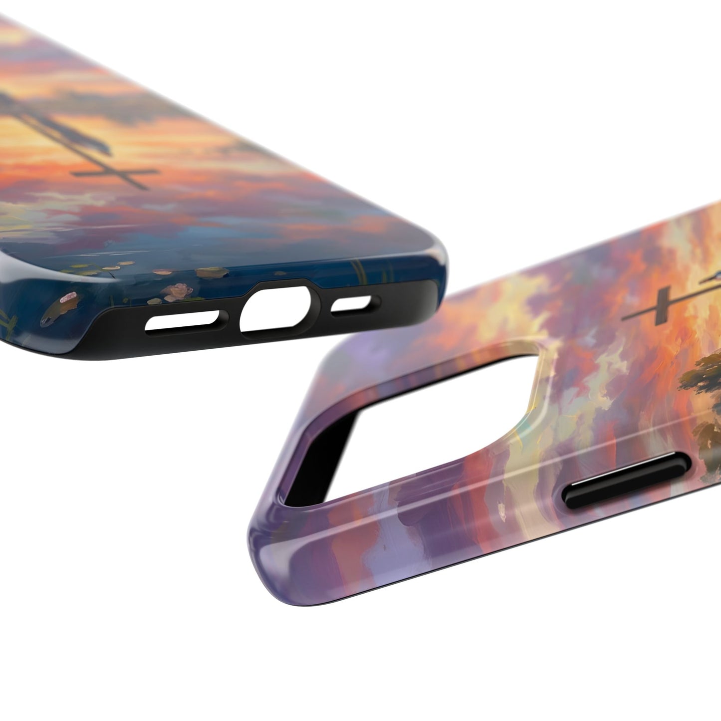 “Living Water - Cross Reflected at Dawn” - Phone Case