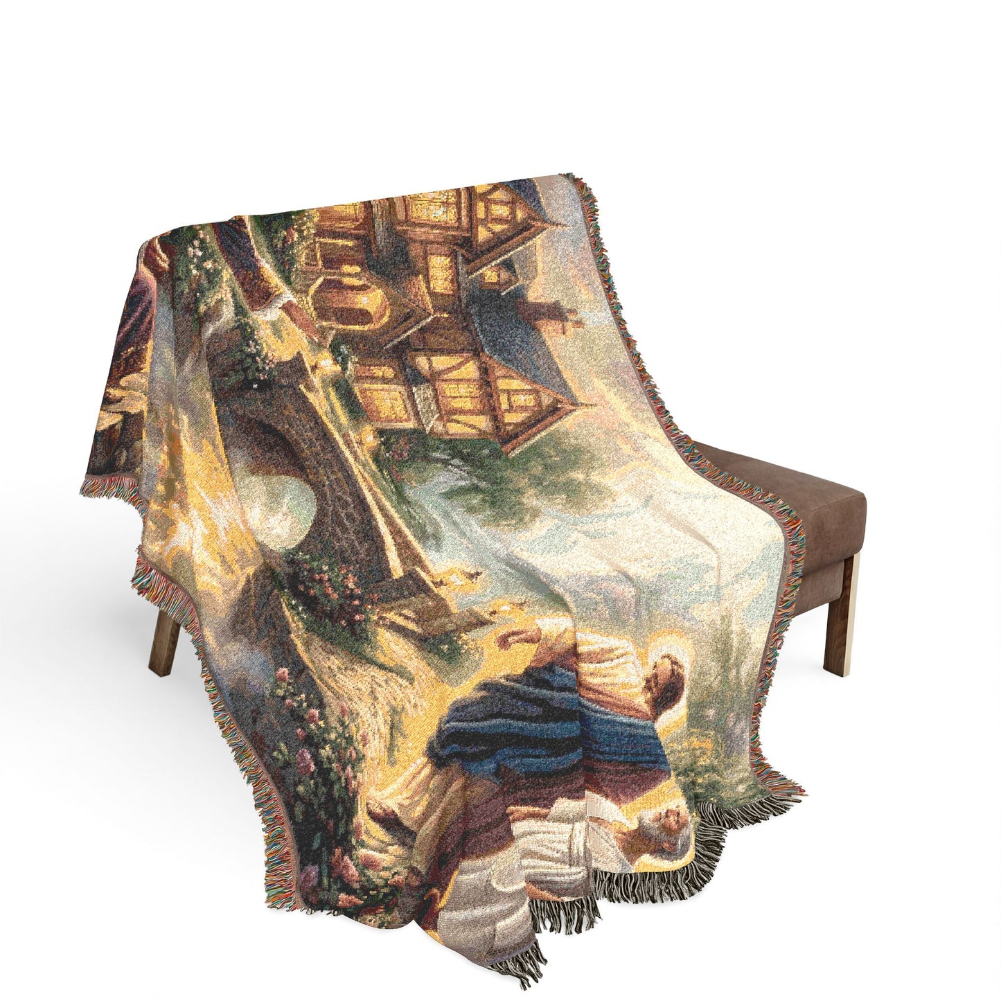 “The Great Reversal - Lazarus at the Rich Man’s Gate” - Woven Blanket