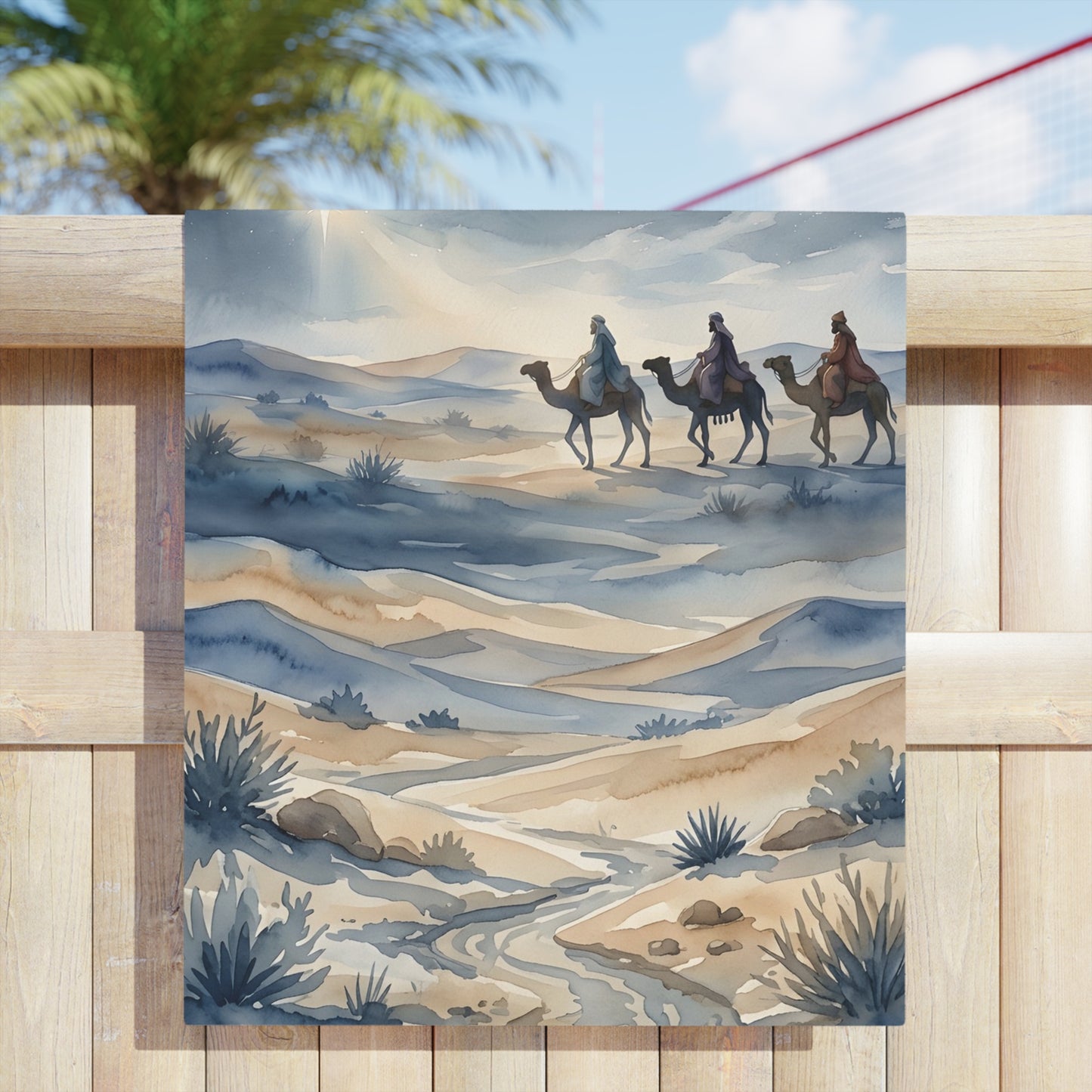 “Star of Wonder - Journey of the Magi” - Beach Towel