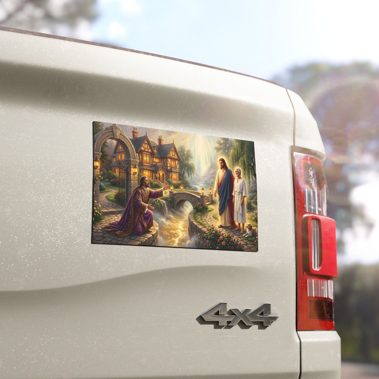 “The Great Reversal - Lazarus at the Rich Man’s Gate” - Car Magnet