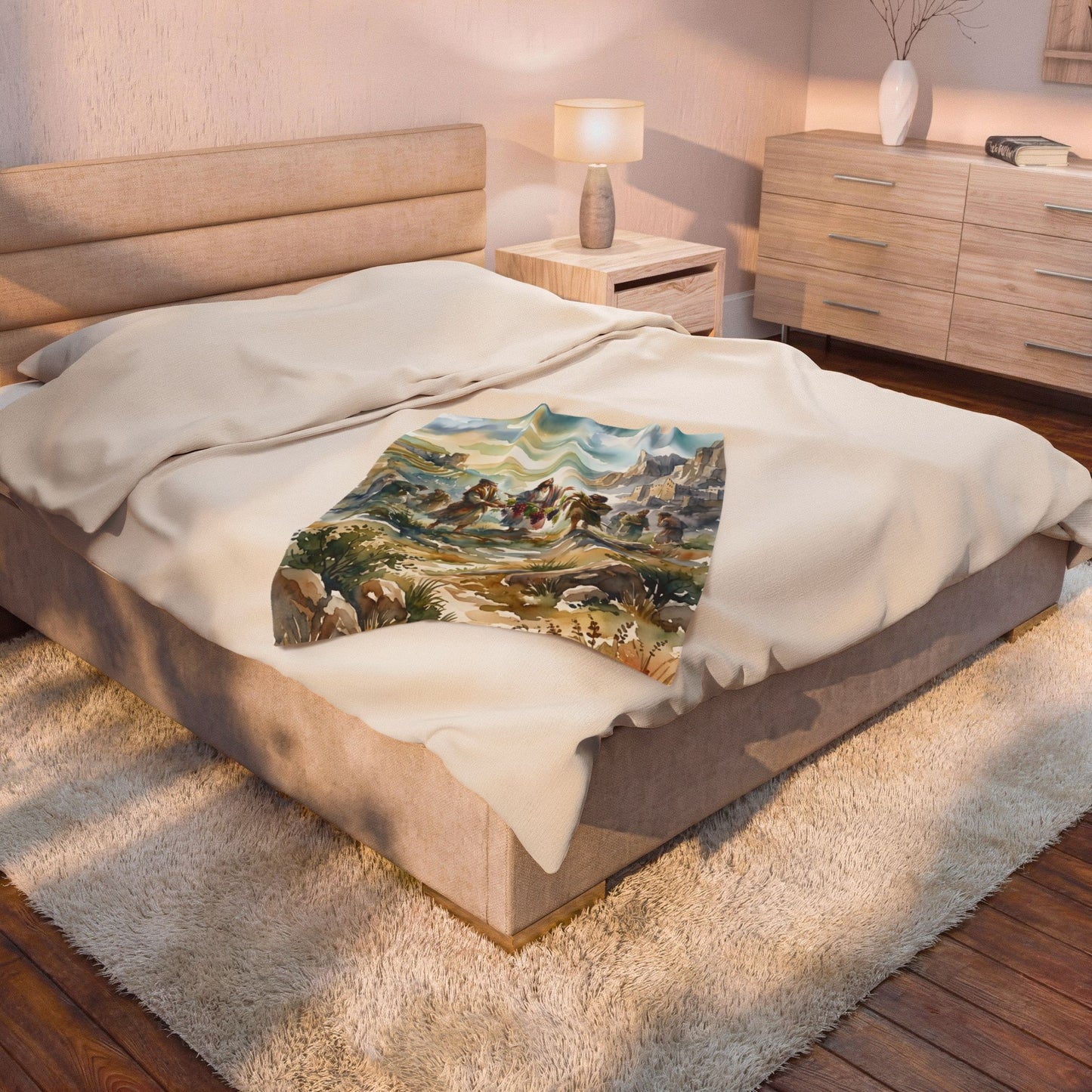 “Promised Land - The Spies Return from Canaan” - Plush Blanket