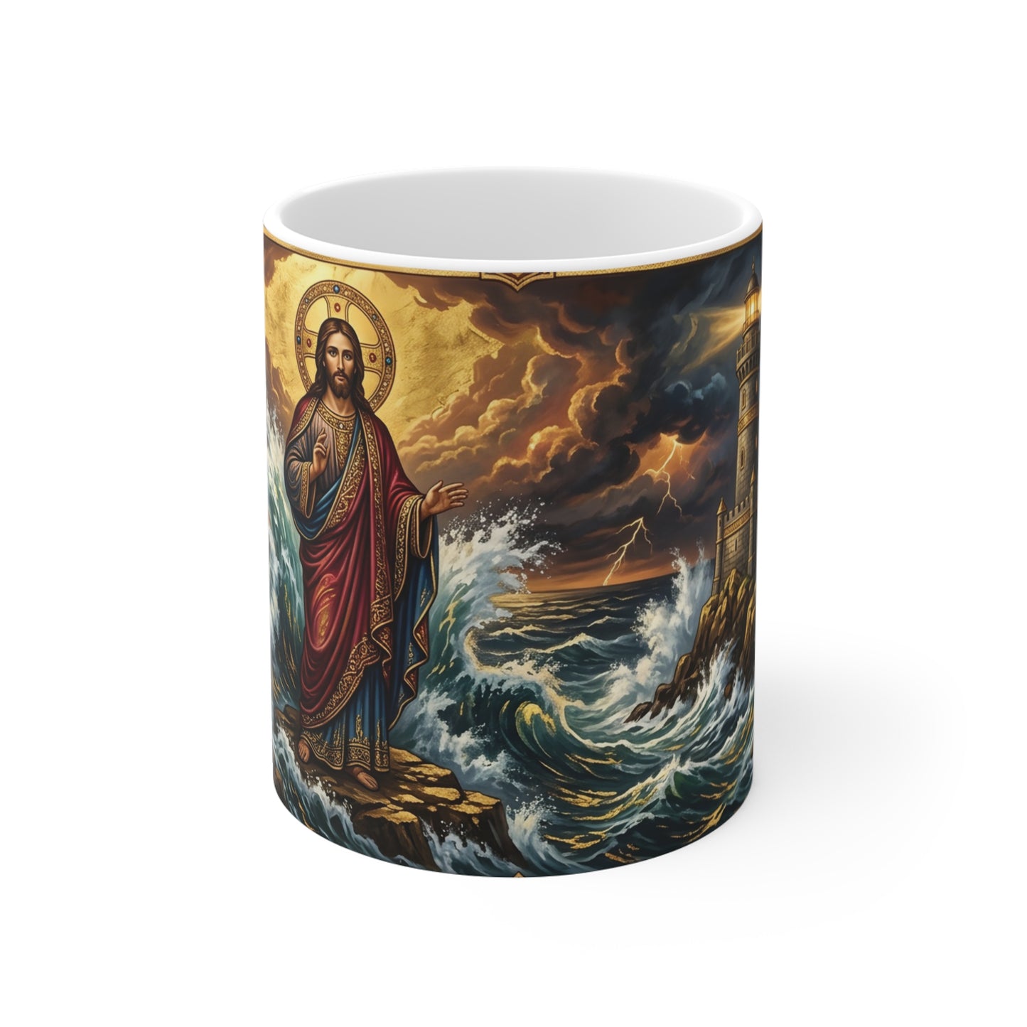 “Steadfast Hope - Lighthouse in the Storm” - Coffee Mug