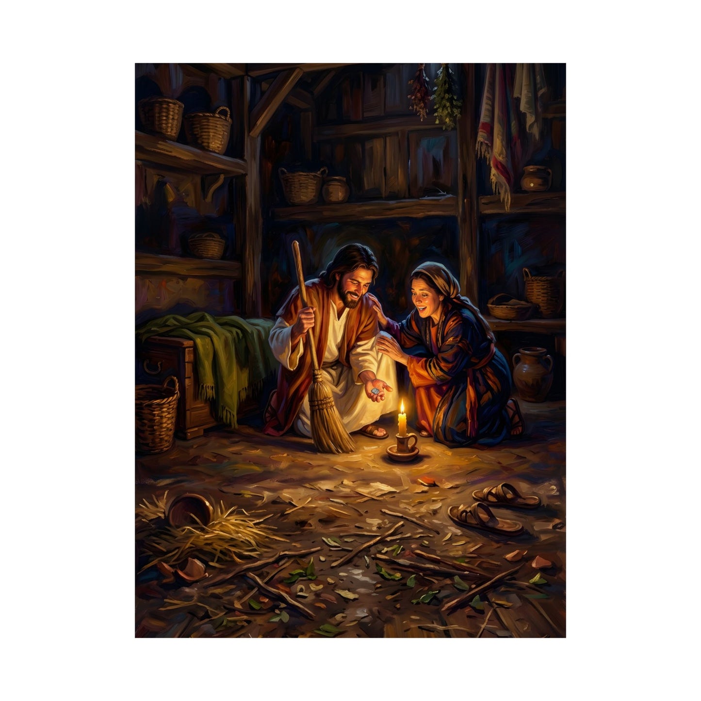 “Lost and Found - The Sweeping Woman of Luke 15” - Poster