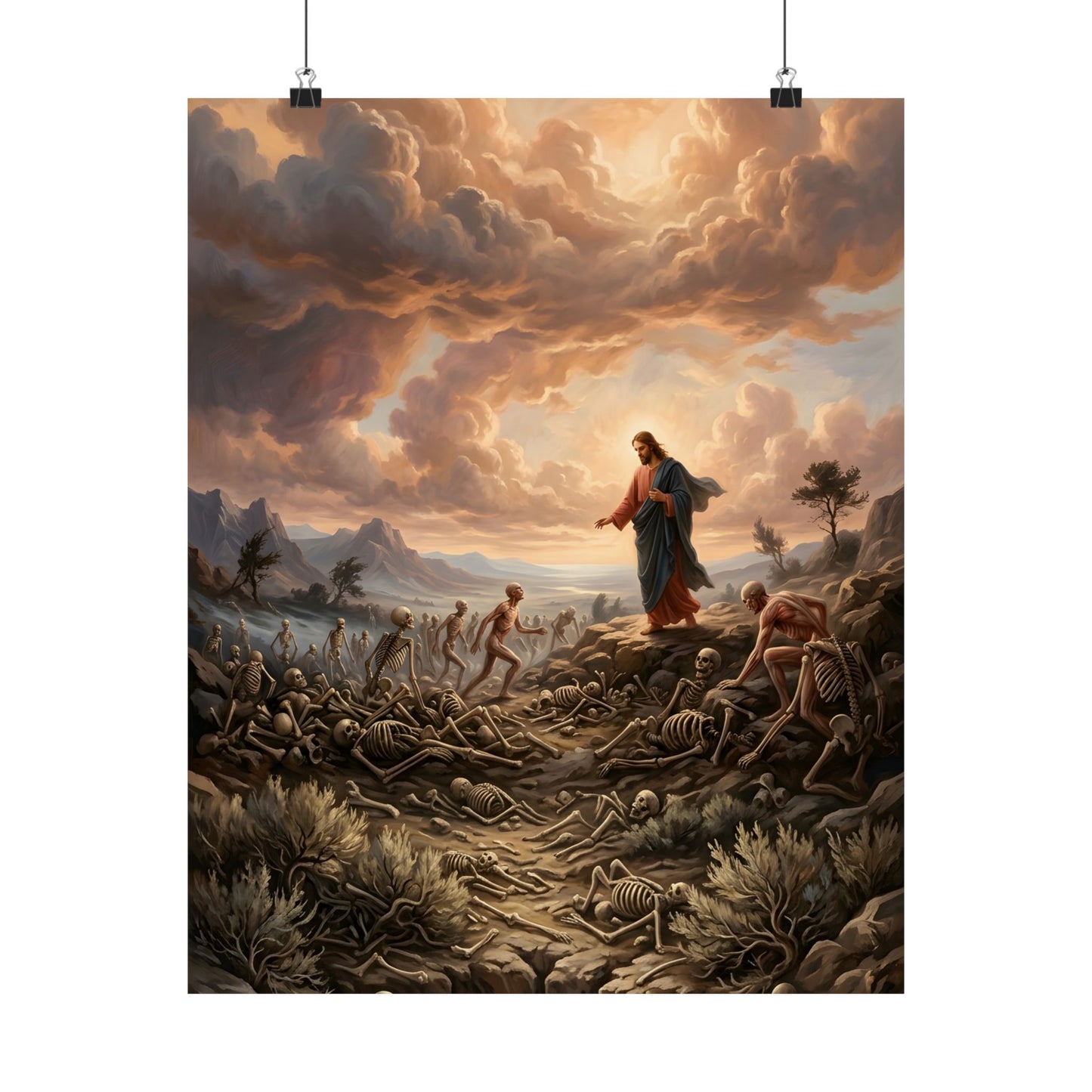 “Valley of Dry Bones - Ezekiel 37 Resurrection” - Poster