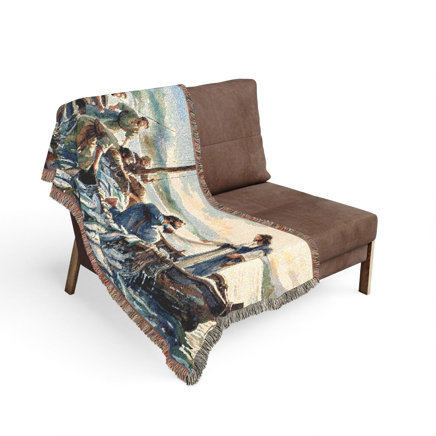 “Cast Your Nets - The Miraculous Catch” - Woven Blanket
