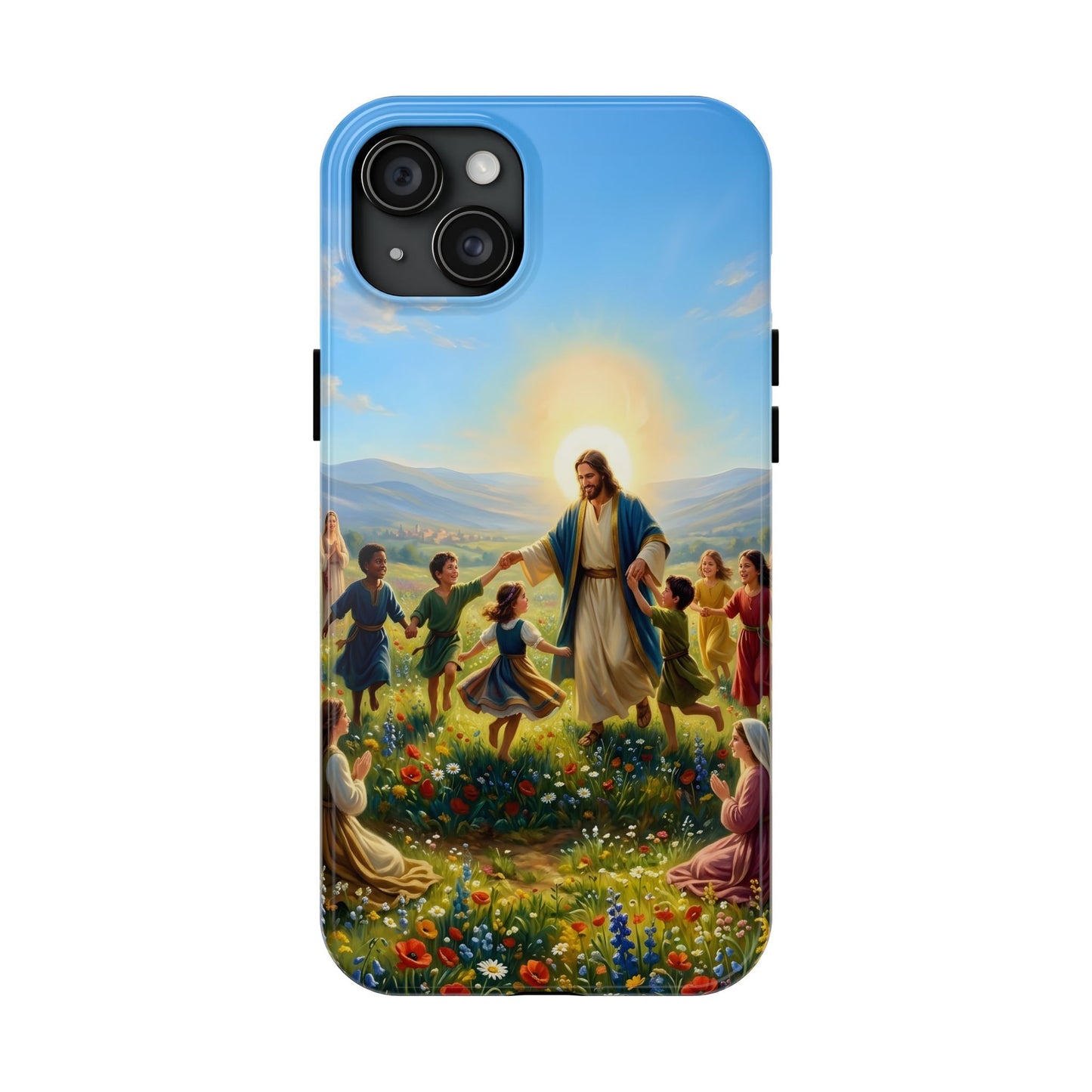 “Joy Overflowing - Children Dancing in the Meadow” - Phone Case