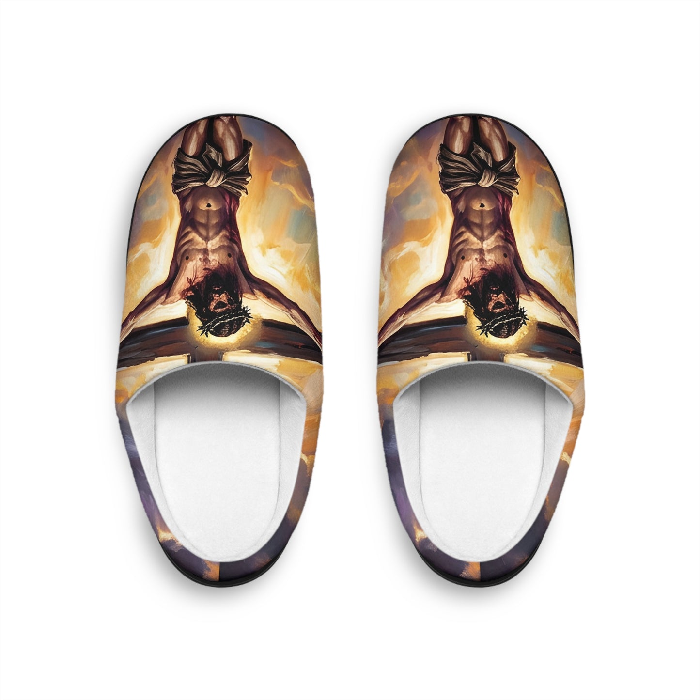 “It Is Finished - The Crucifixion at Calvary” - Indoor Slippers