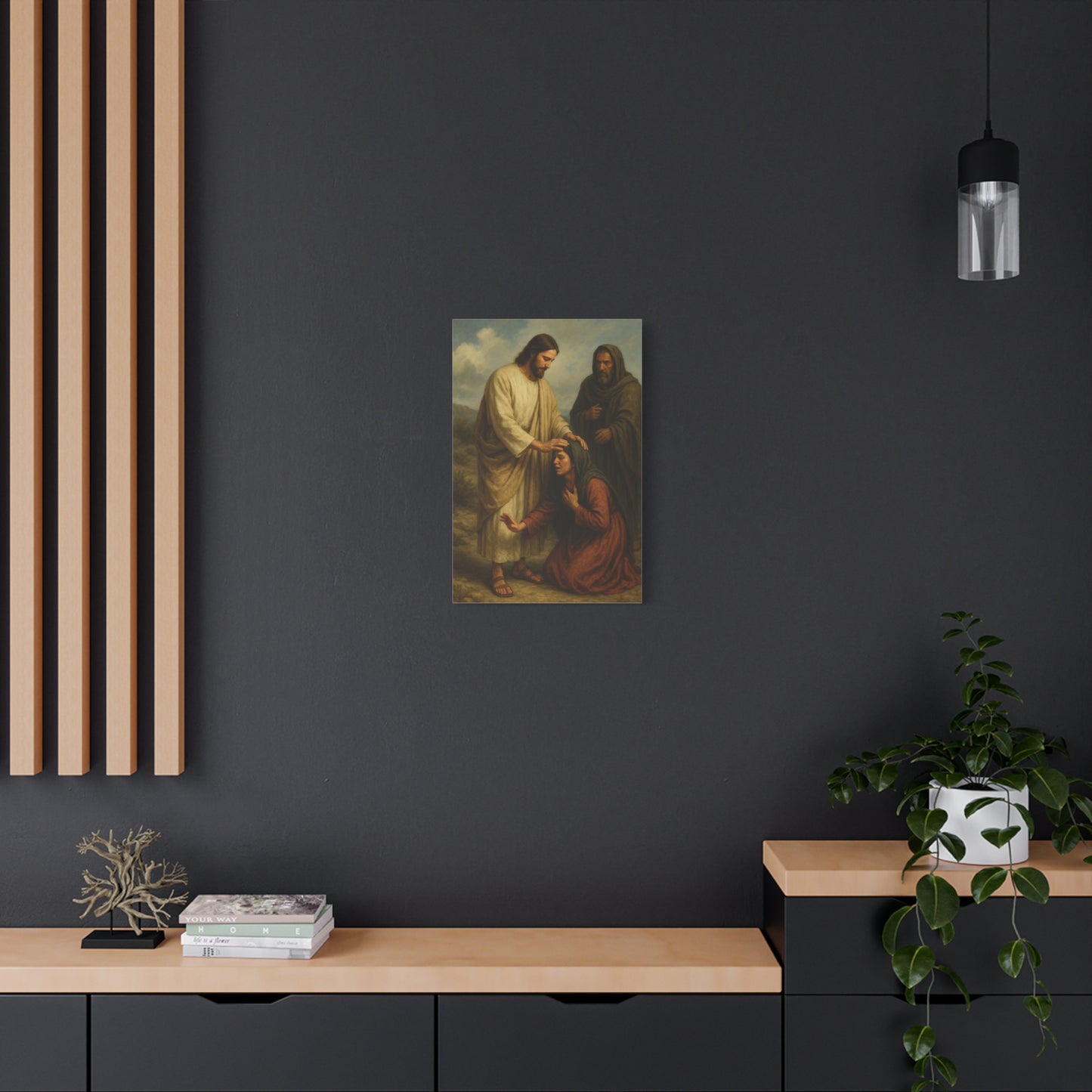 “Jesus Heals the Canaanite Woman’s Daughter – Matthew 15:22–28” - Canvas Art