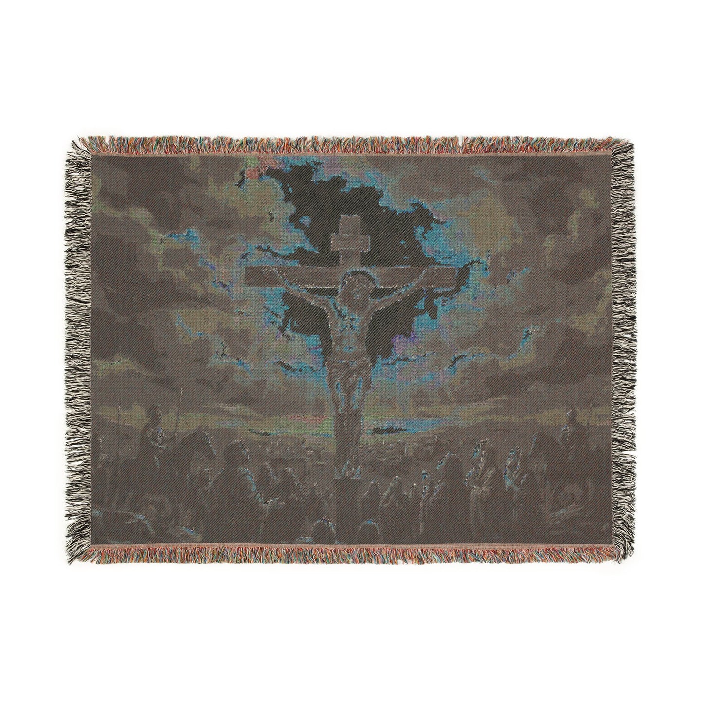 “It Is Finished - The Crucifixion at Calvary” - Woven Blanket