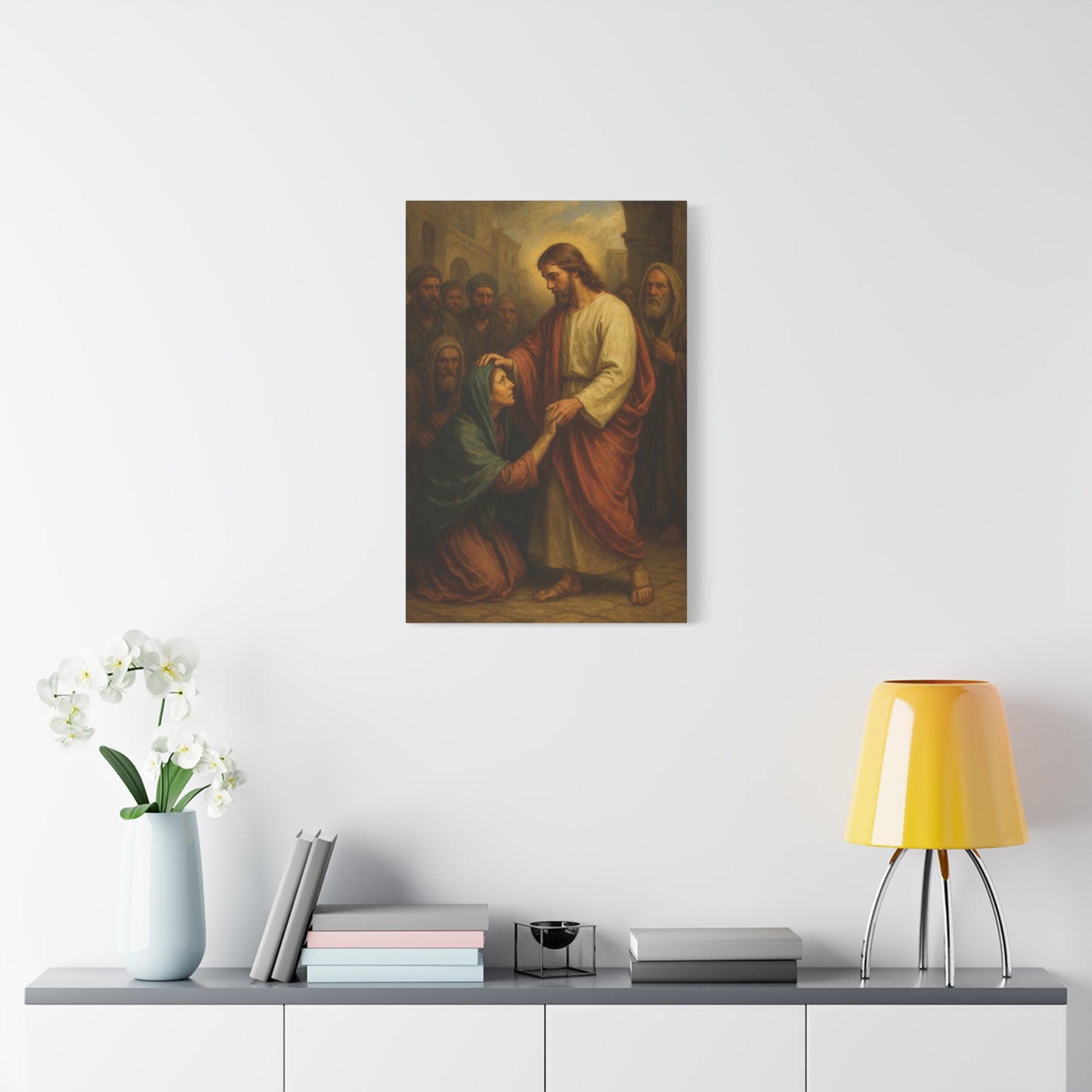 “Daughter, Be Made Whole – Jesus Heals the Woman with the Issue of Blood” - Canvas Art