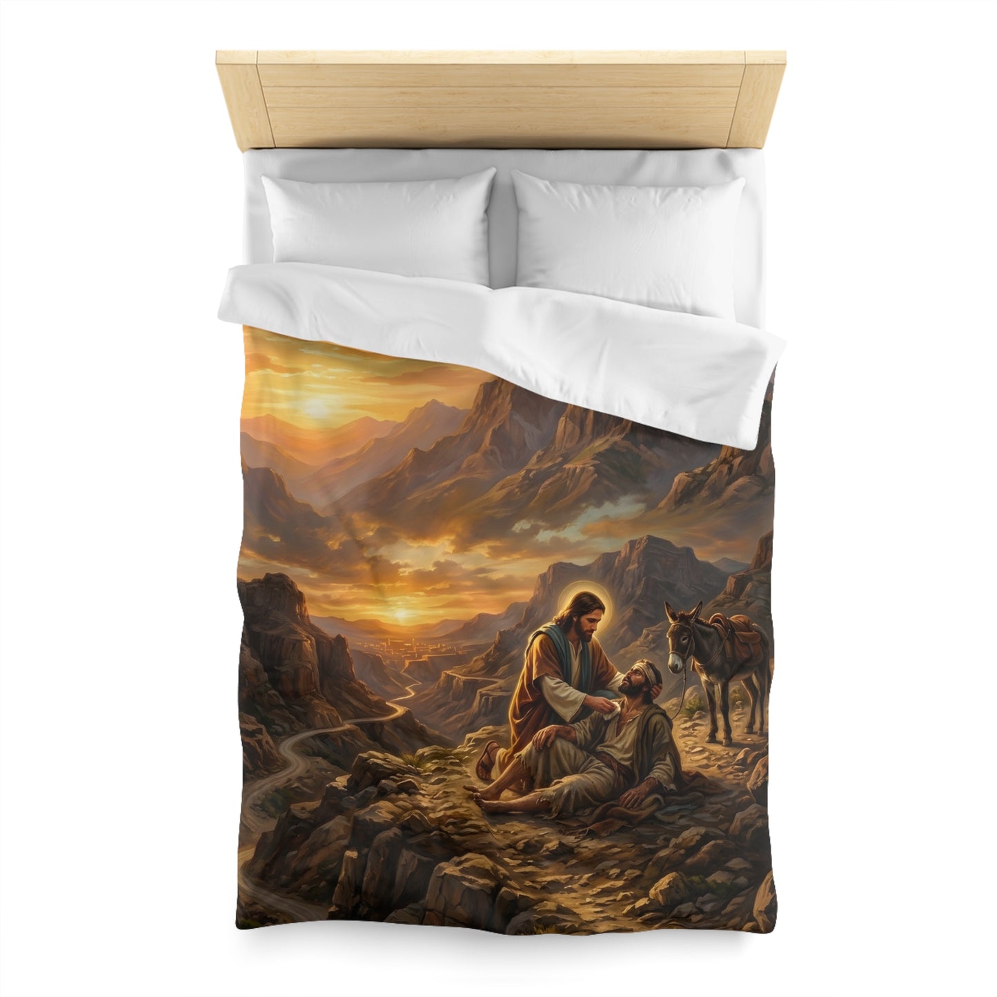“The Good Samaritan - Compassion on the Jericho Road” - Duvet Cover