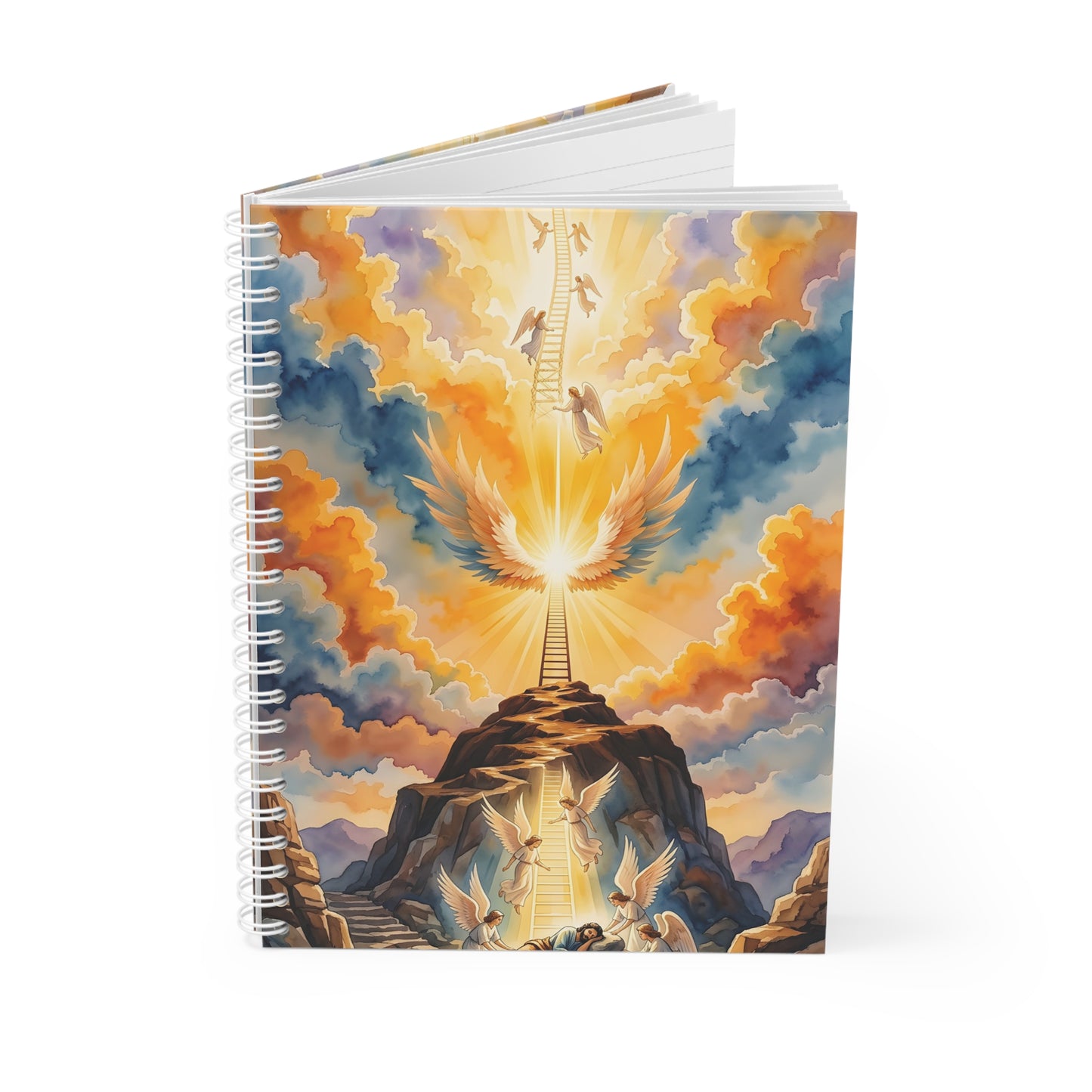 “Jacob's Gate - Angels Ascending and Descending” - Spiral Notebook