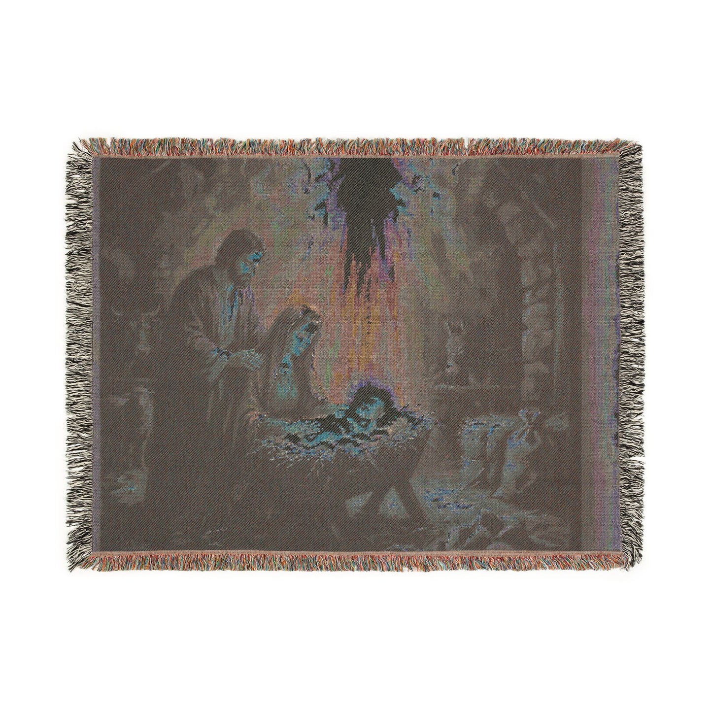 “Prince of Peace - Holy Family in Bethlehem” - Woven Blanket