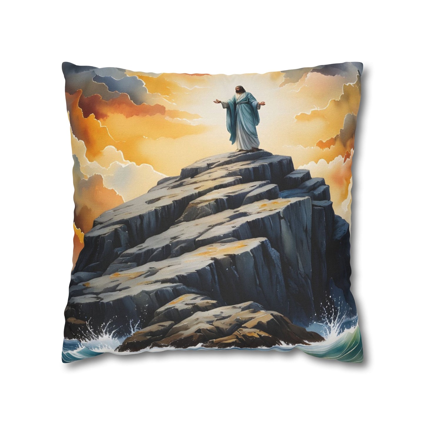 “My Refuge and Strength - Rock in the Storm” - Pillowcase