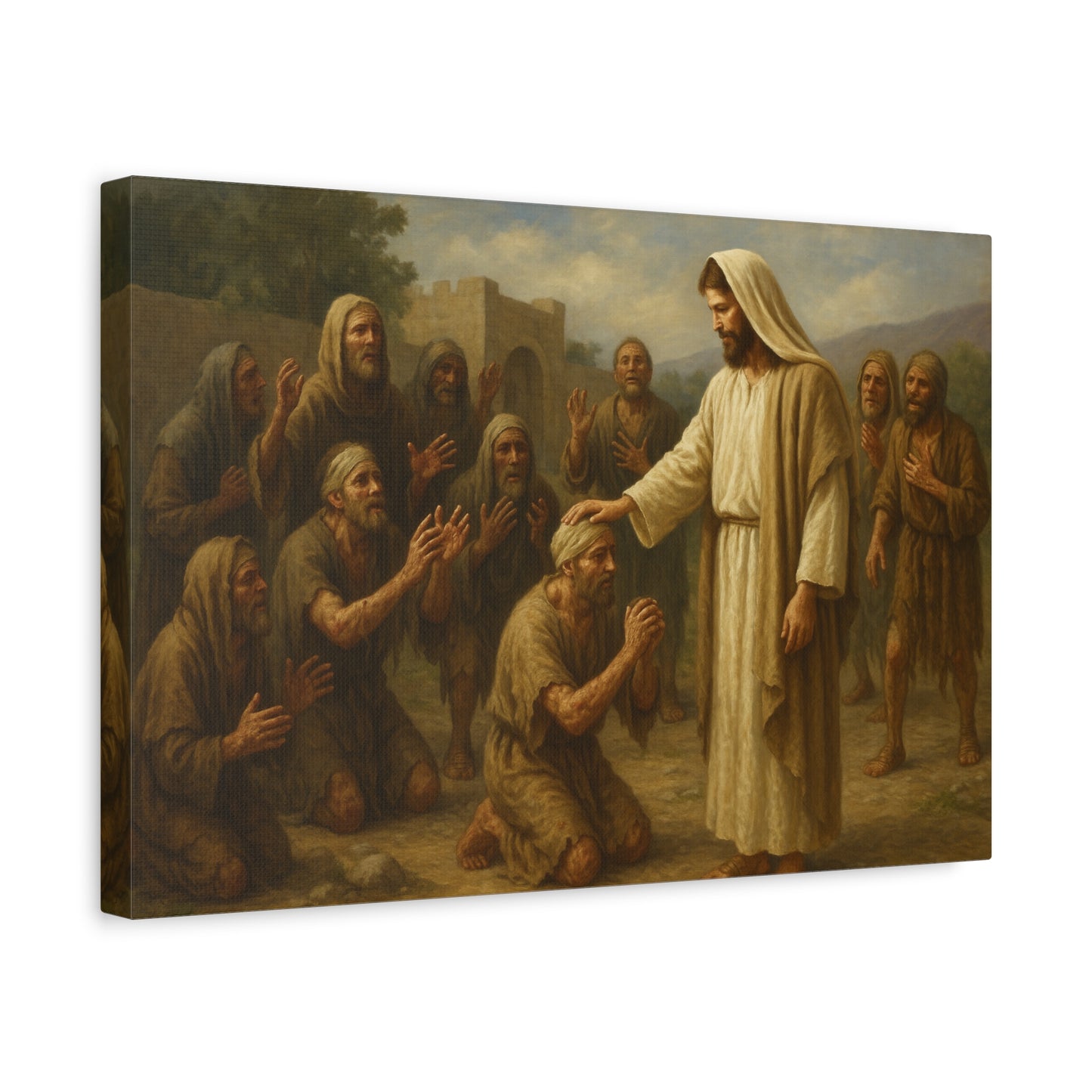 “Were Not All Ten Cleansed? – Jesus Heals the Ten Lepers” - Canvas Art