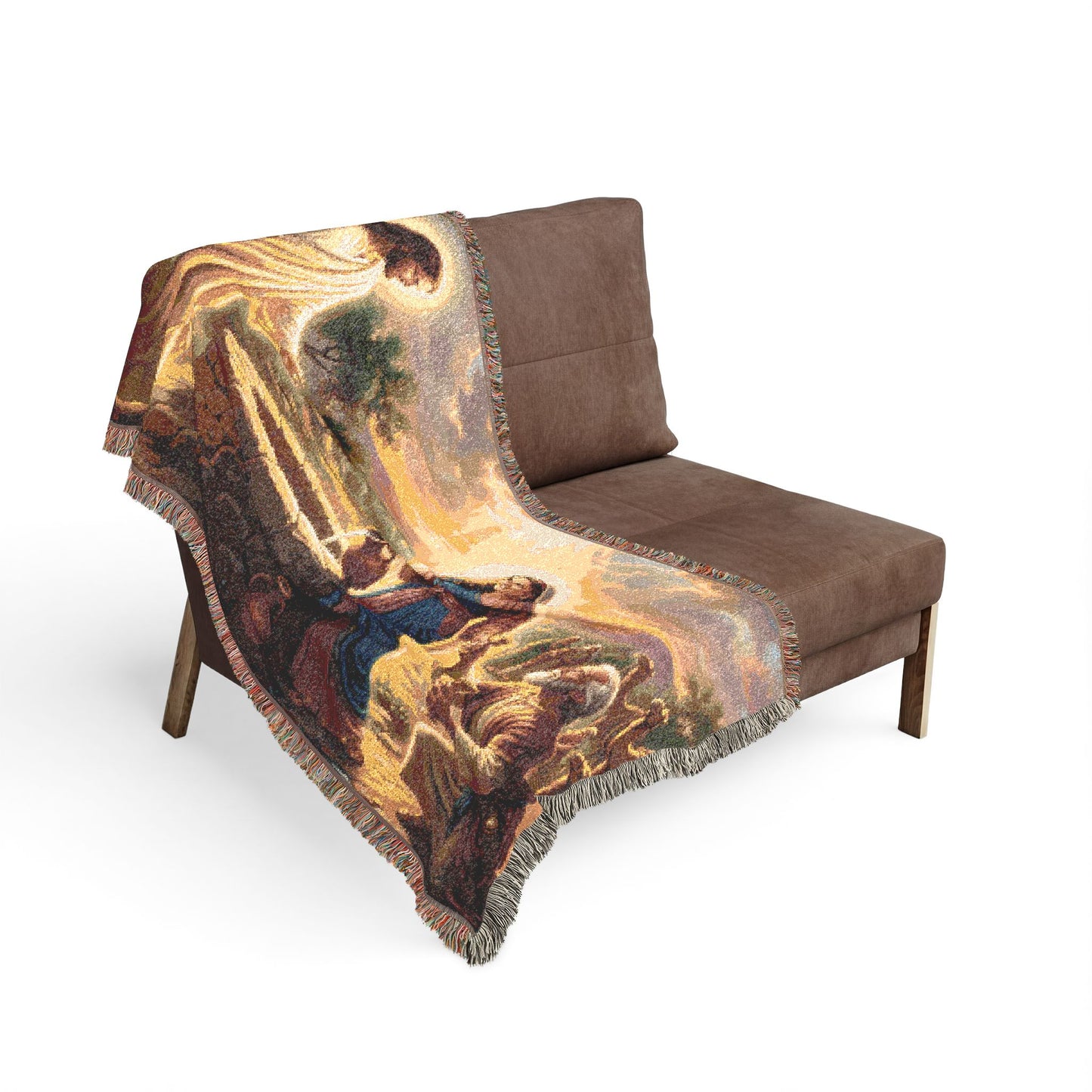 “Providence Unveiled - Rebekah at the Well” - Woven Blanket