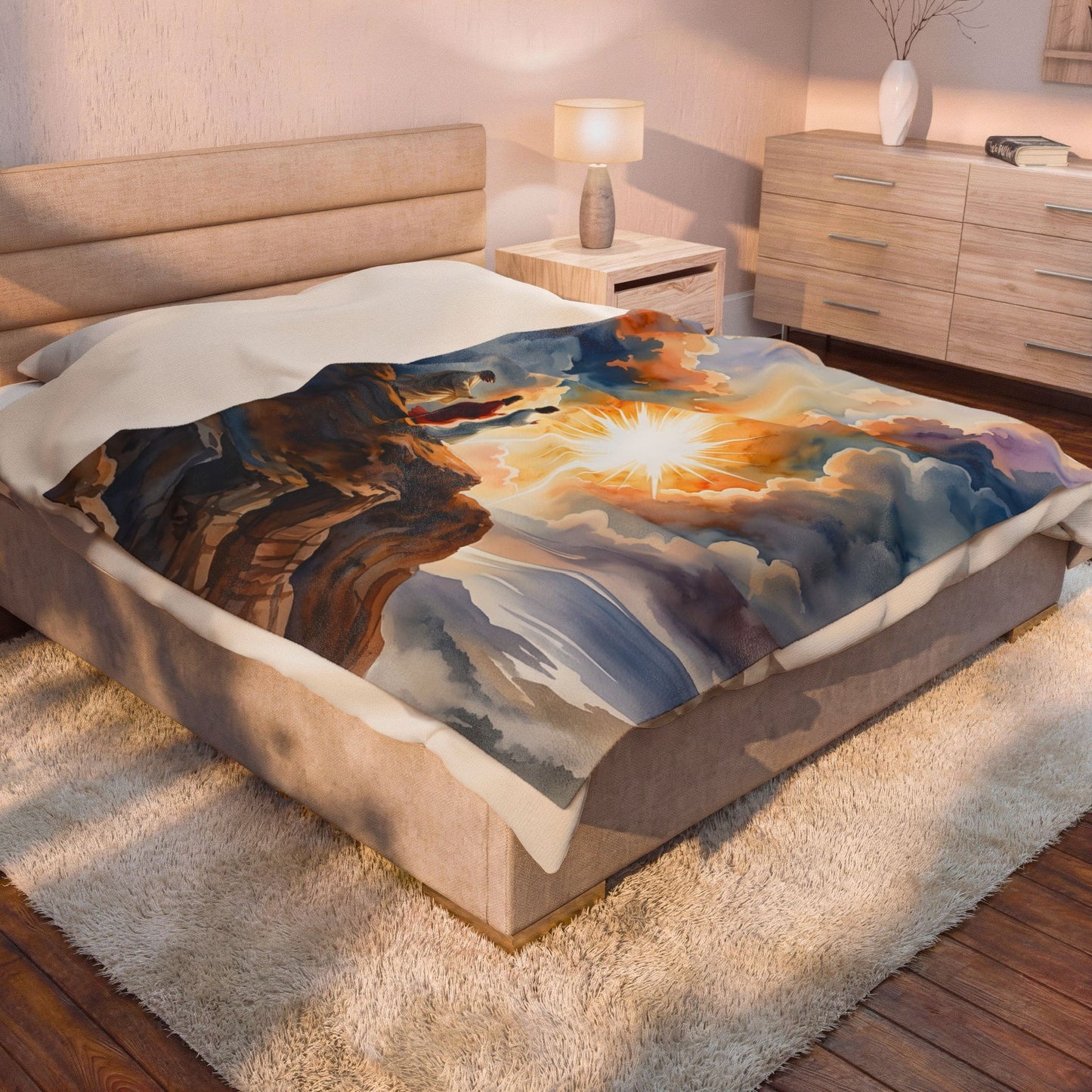 “Behold His Glory - The Transfiguration of Jesus” - Plush Blanket