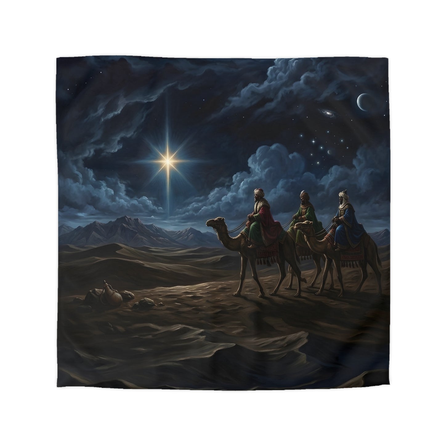 “Journey to Bethlehem - Wise Men Follow the Star” - Duvet Cover