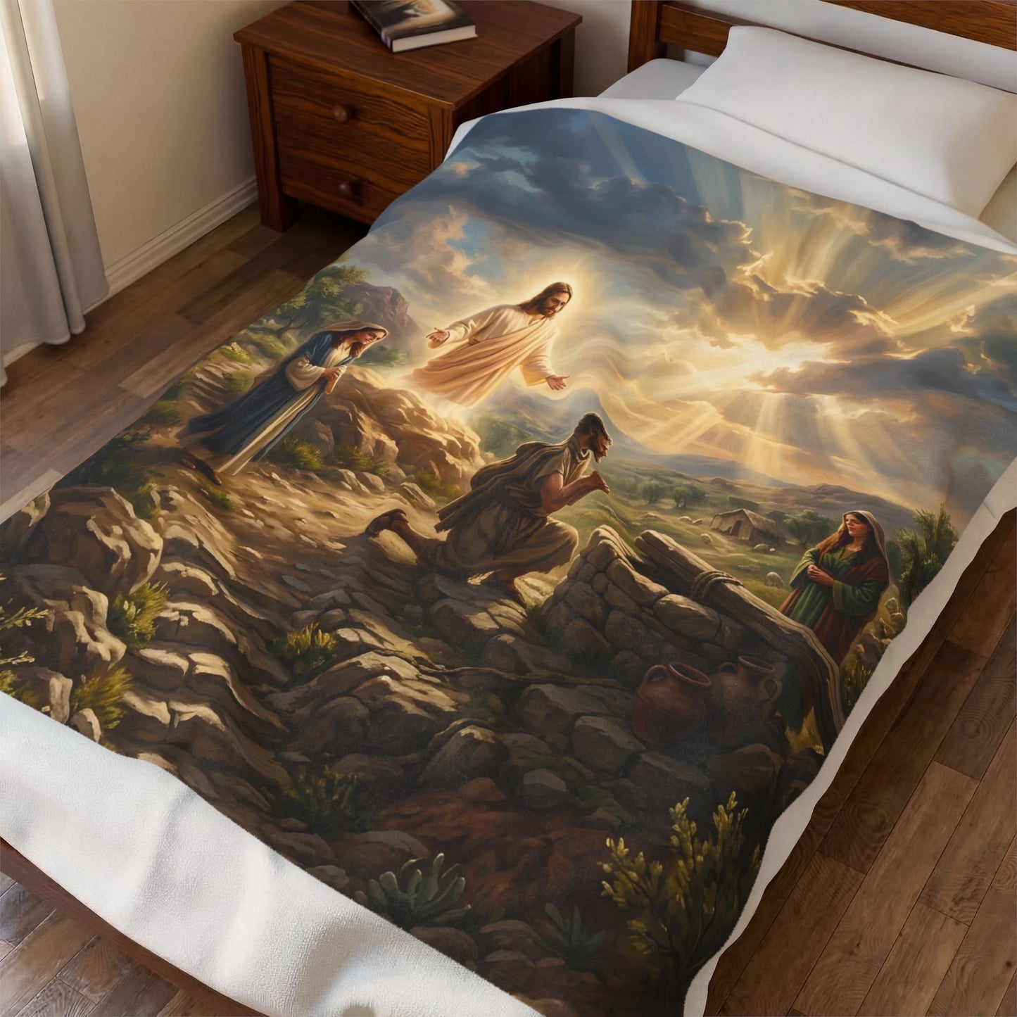 “Fourteen Years for Love - Jacob and Rachel” - Plush Blanket
