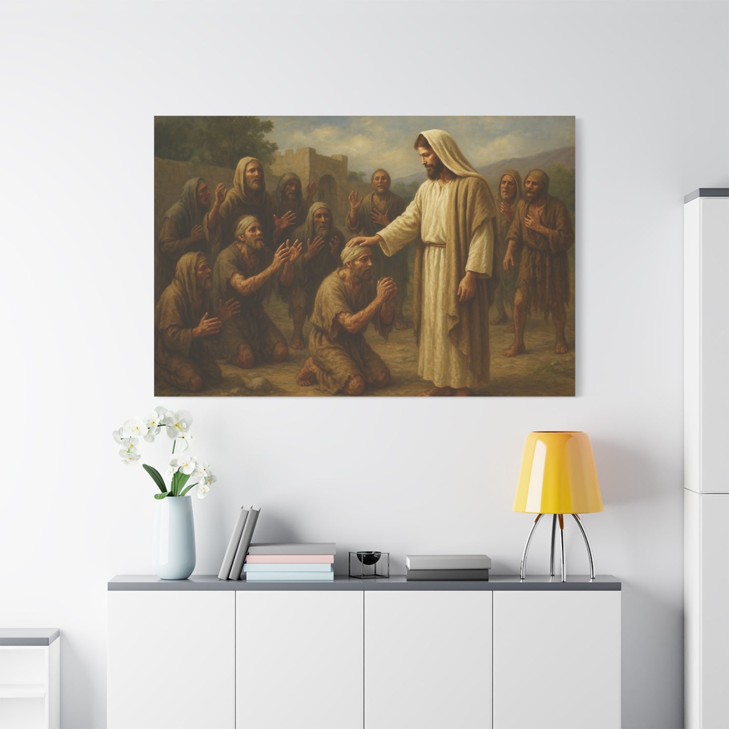 “Were Not All Ten Cleansed? – Jesus Heals the Ten Lepers” - Canvas Art