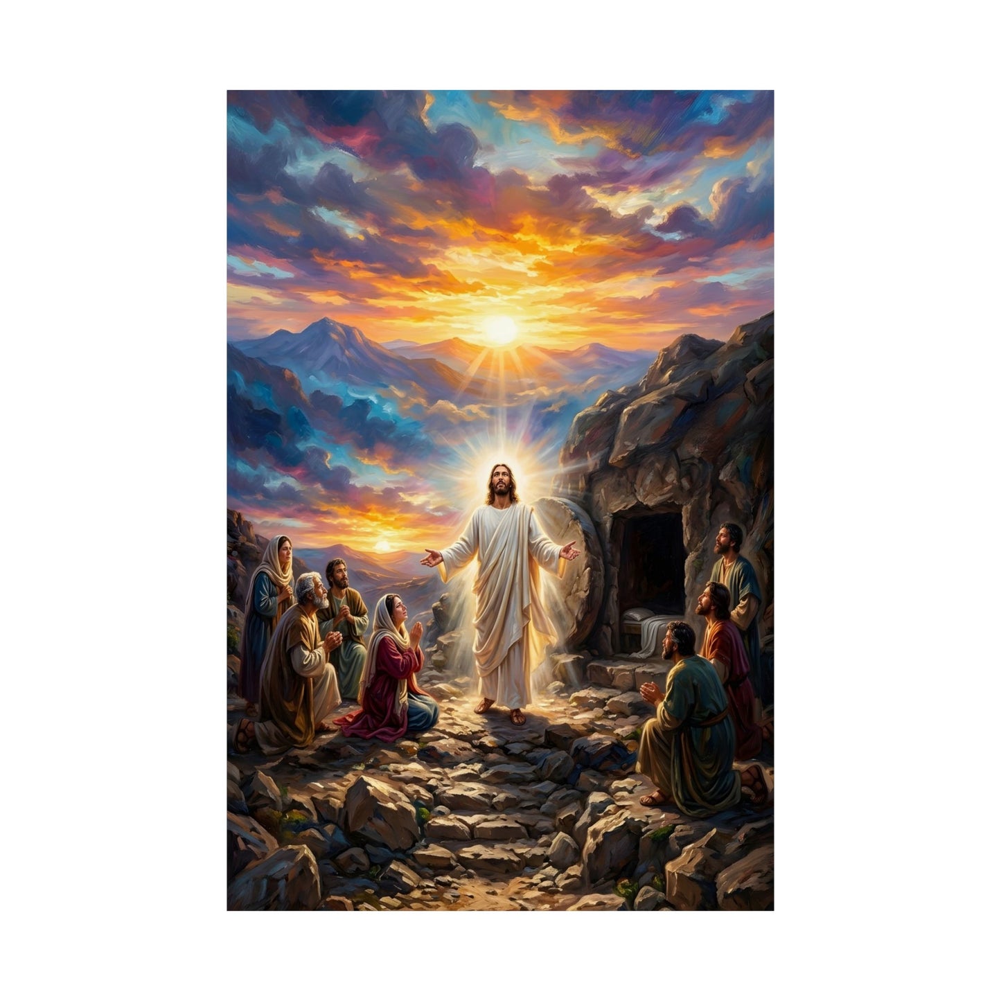 “He Is Risen - The Empty Tomb at Dawn” - Poster
