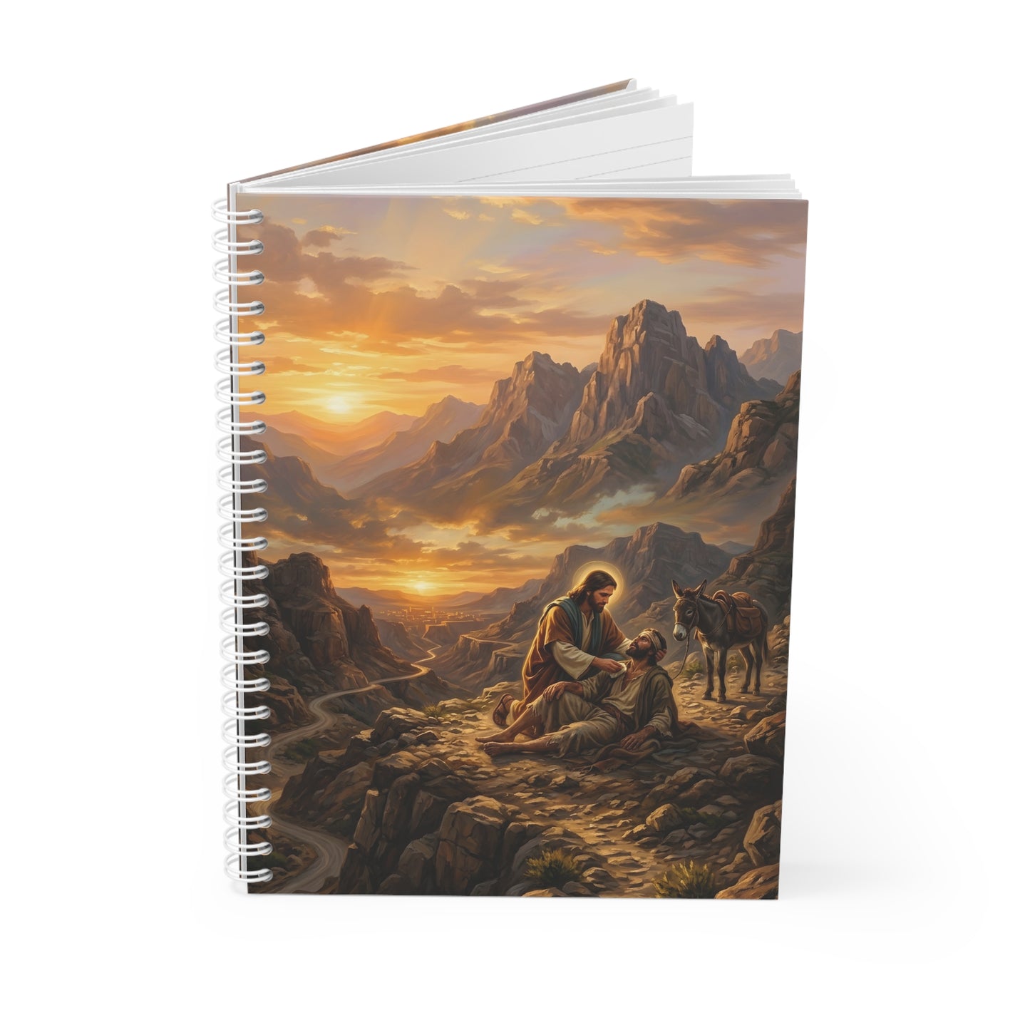 “The Good Samaritan - Compassion on the Jericho Road” - Spiral Notebook