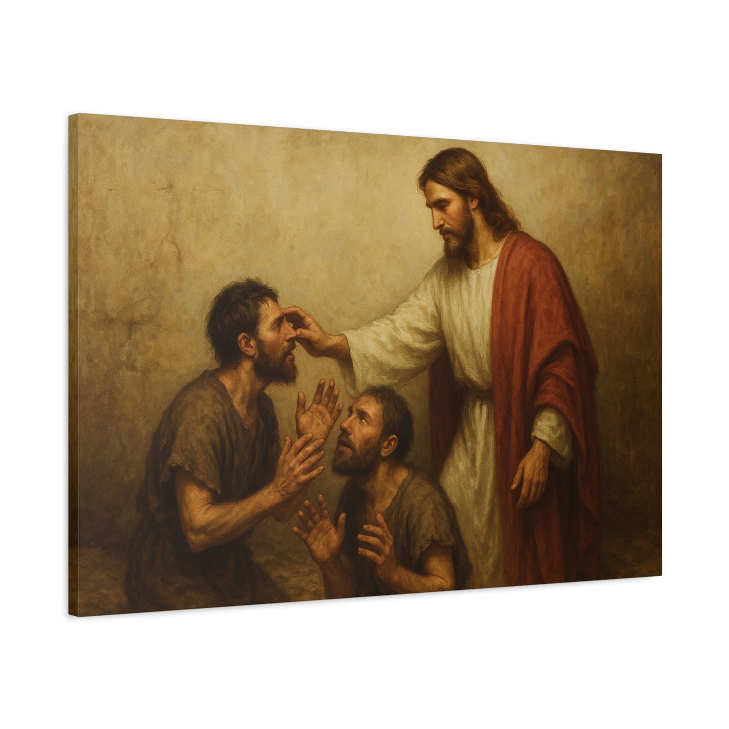 “According to Your Faith – Jesus Heals Two Blind Men” - Canvas Art