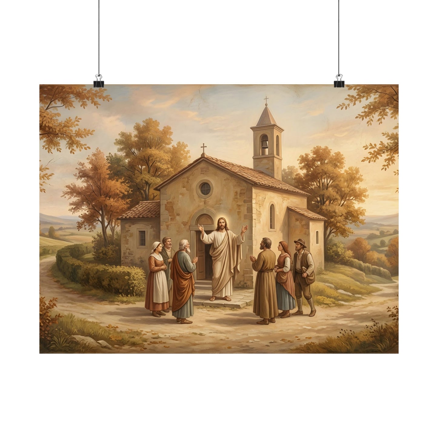 “Sanctuary in Serenity - Autumn's Golden Embrace” - Poster