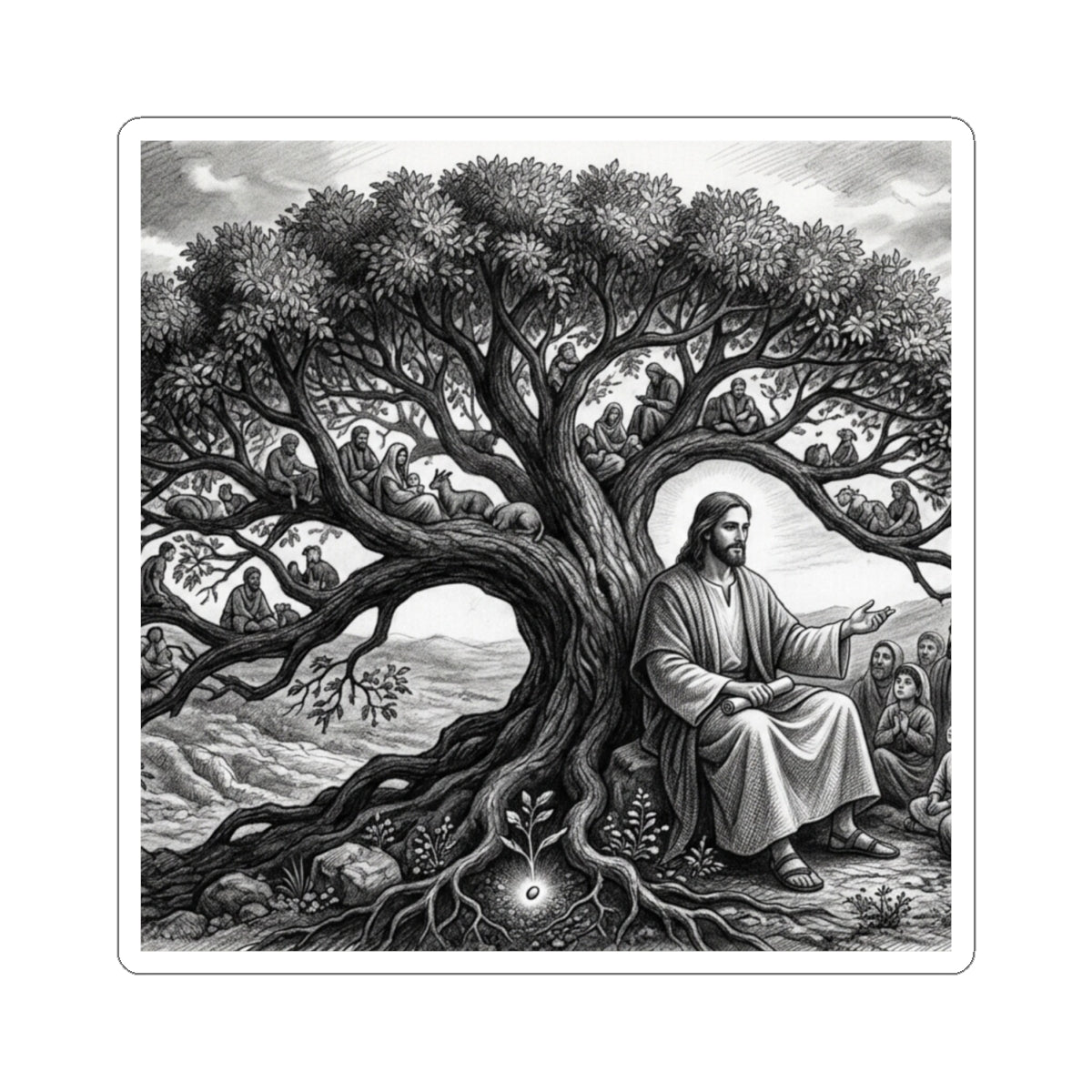 “Mighty Sheltering Tree - Parable of the Kingdom” - Sticker