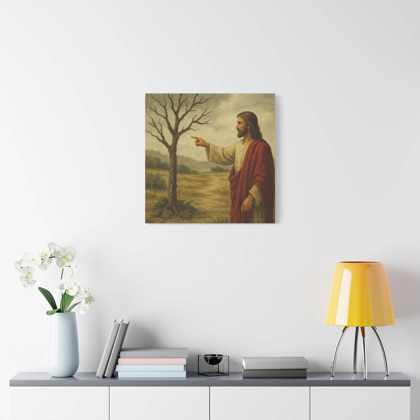 “May No Fruit Grow – Jesus Curses the Barren Fig Tree” - Canvas Art