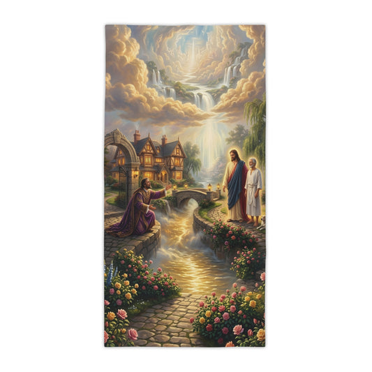 “The Great Reversal - Lazarus at the Rich Man’s Gate” - Beach Towel