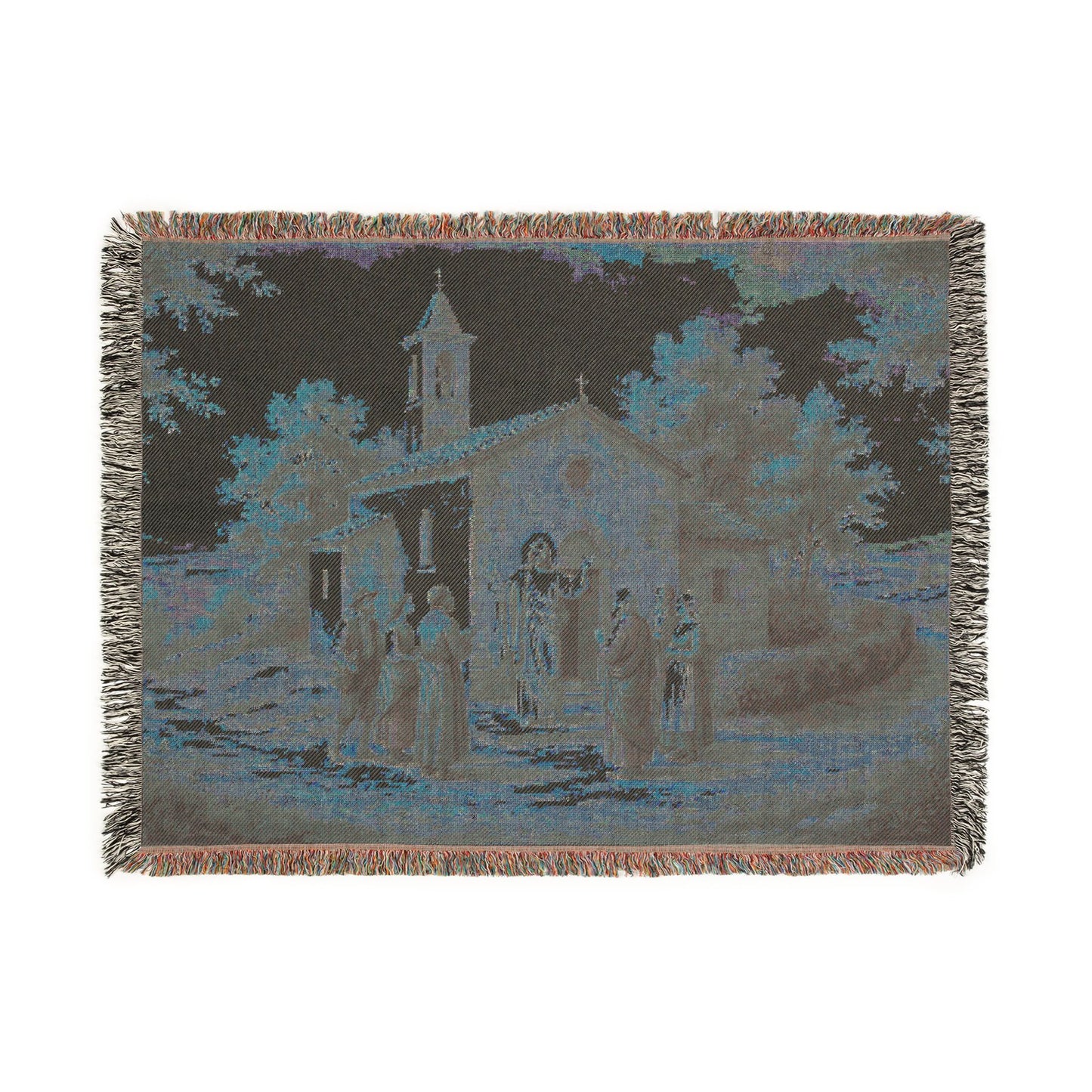 “Sanctuary in Serenity - Autumn's Golden Embrace” - Woven Blanket
