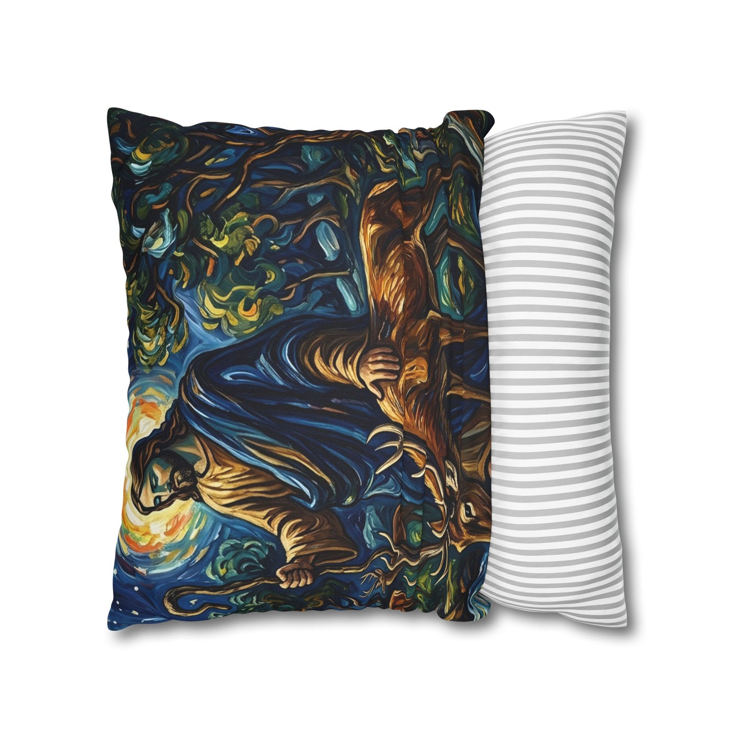 “Streams of Living Water - Deer at a Moonlit Waterfall” - Pillowcase