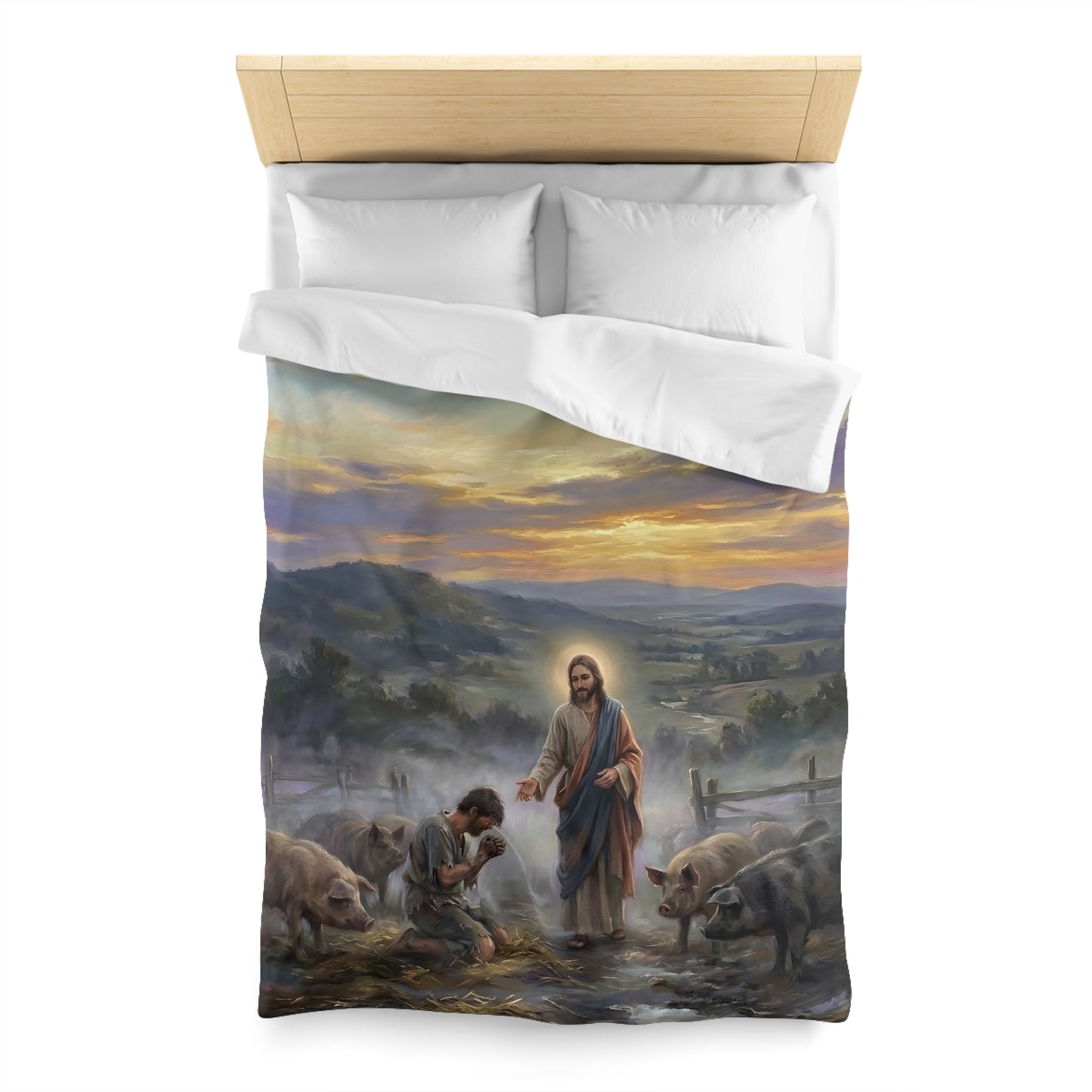 “Turning Point - The Prodigal Son's Repentance” - Duvet Cover