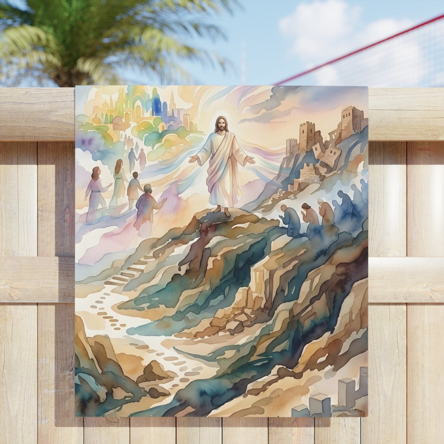 “Pride's Downfall - Obadiah's Prophecy” - Beach Towel