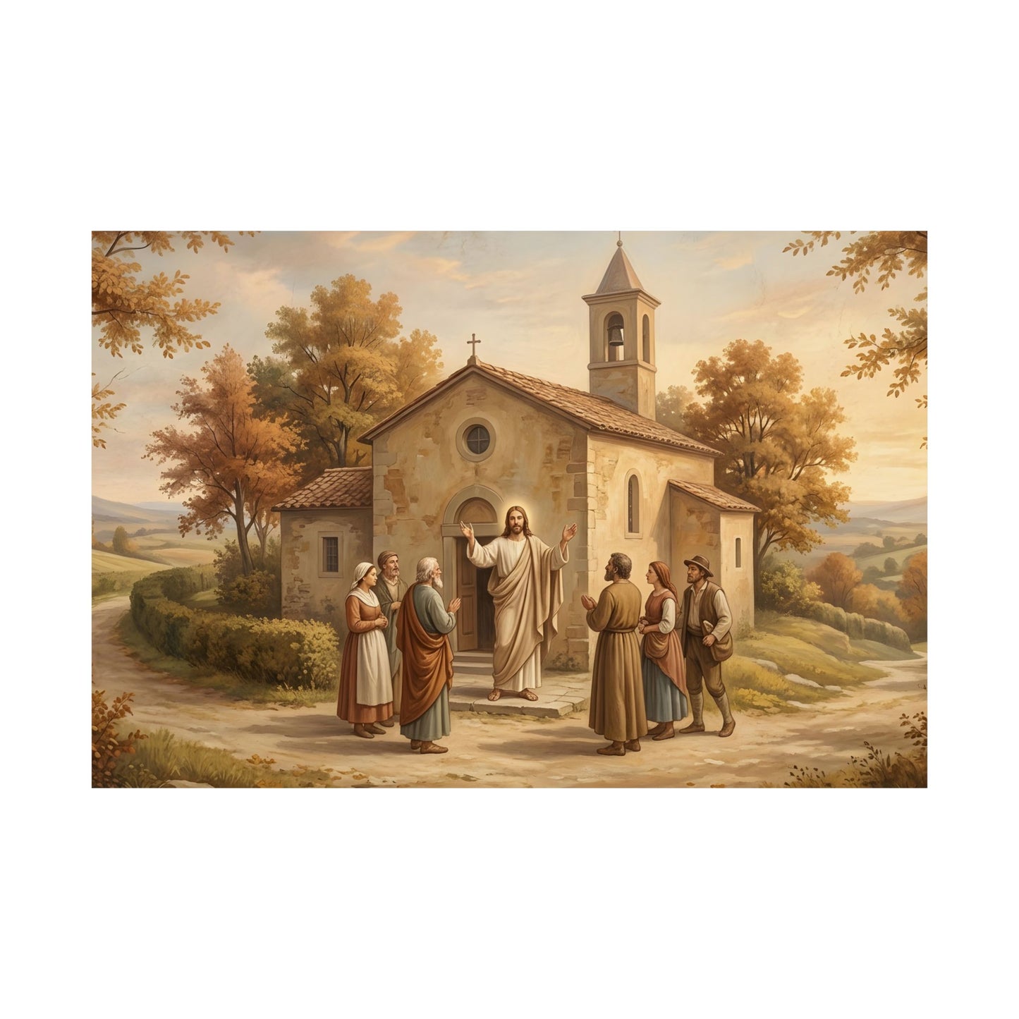 “Sanctuary in Serenity - Autumn's Golden Embrace” - Poster