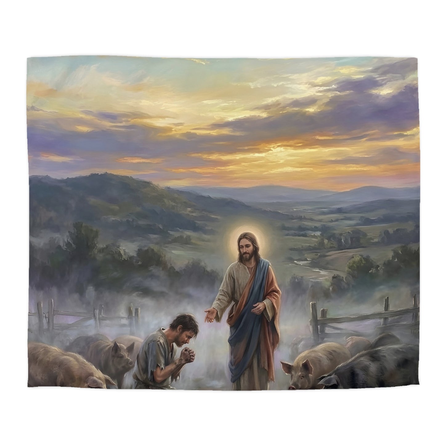 “Turning Point - The Prodigal Son's Repentance” - Duvet Cover