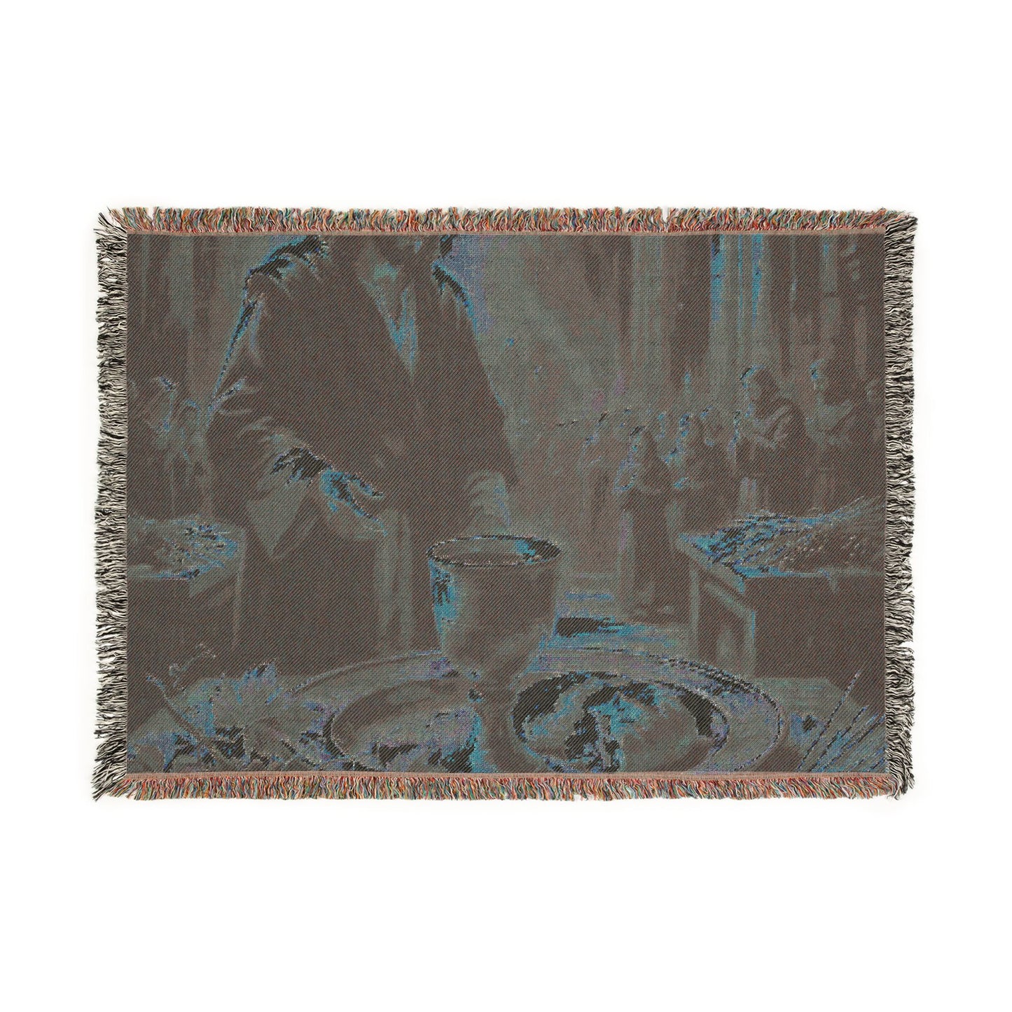 “The Harvest of Faith - Communion Still Life” - Woven Blanket