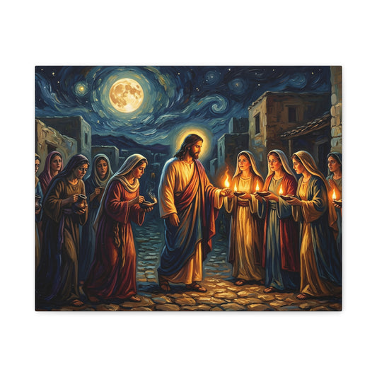 “Be Ready - Ten Virgins in Midnight Darkness” - Canvas Art