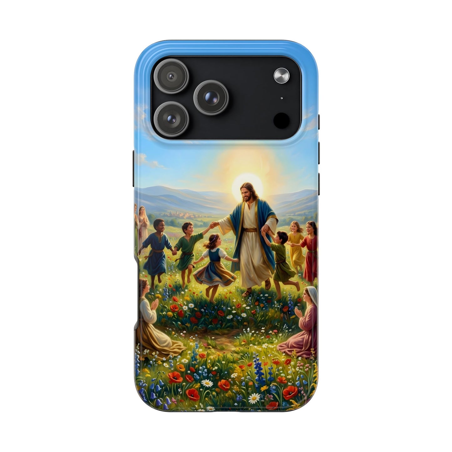 “Joy Overflowing - Children Dancing in the Meadow” - Phone Case