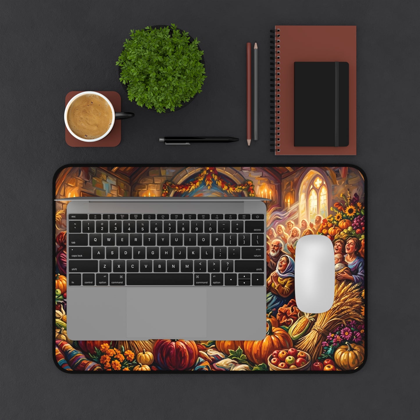 “Bountiful Blessings - A Harvest of Thanksgiving” - Desk Mat