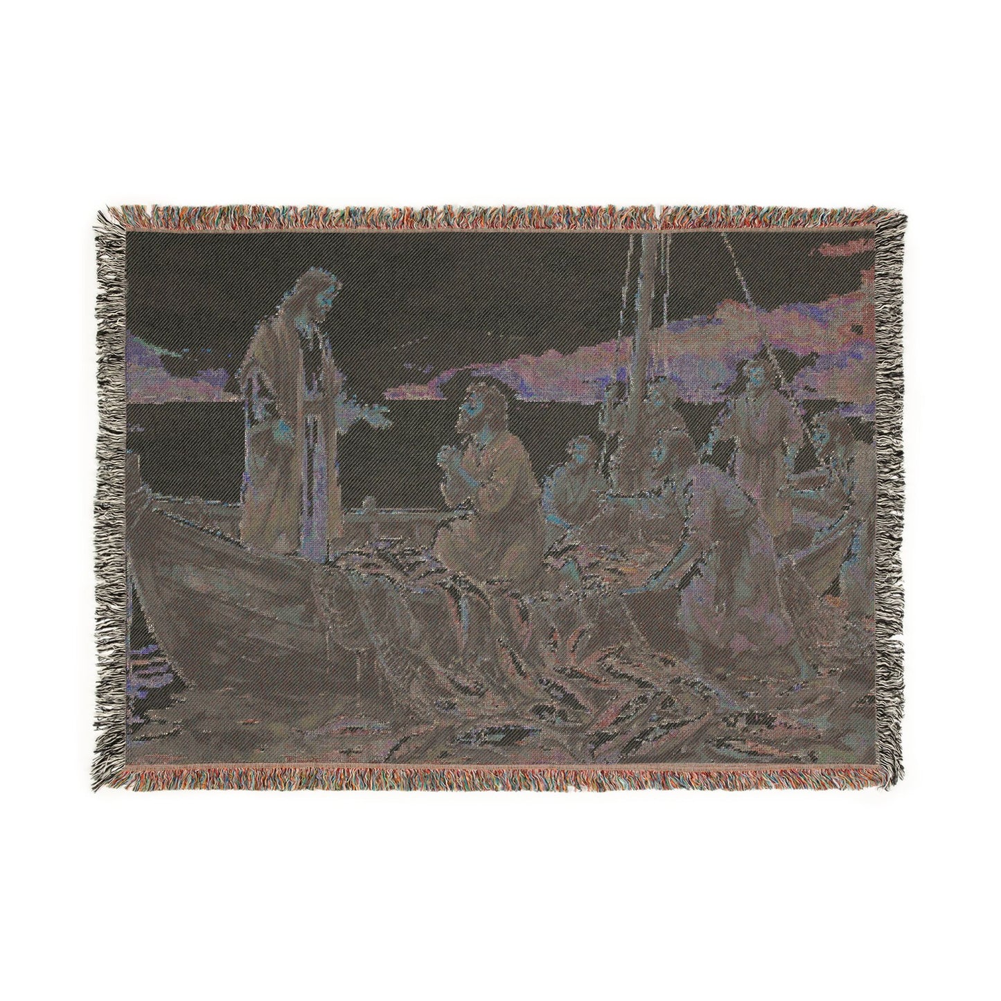 “Cast Your Nets - The Miraculous Catch” - Woven Blanket