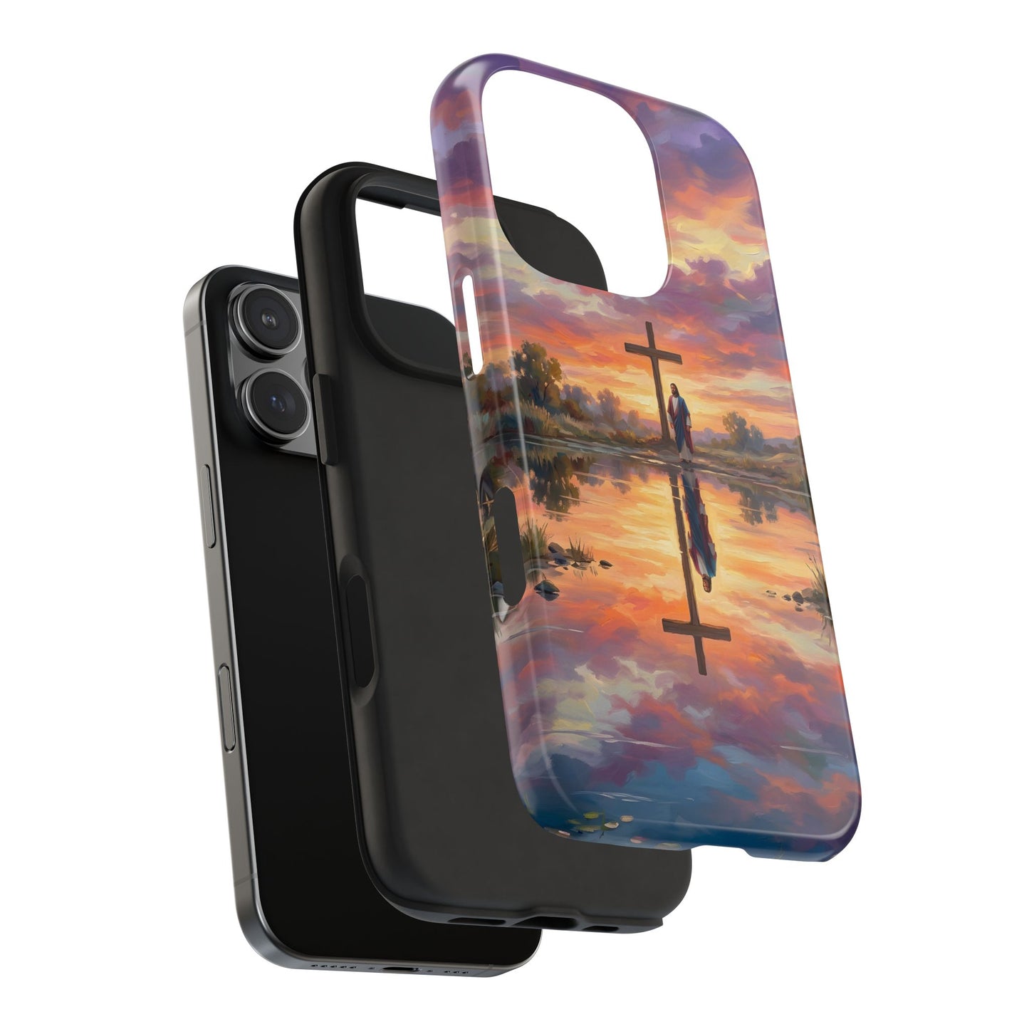 “Living Water - Cross Reflected at Dawn” - Phone Case