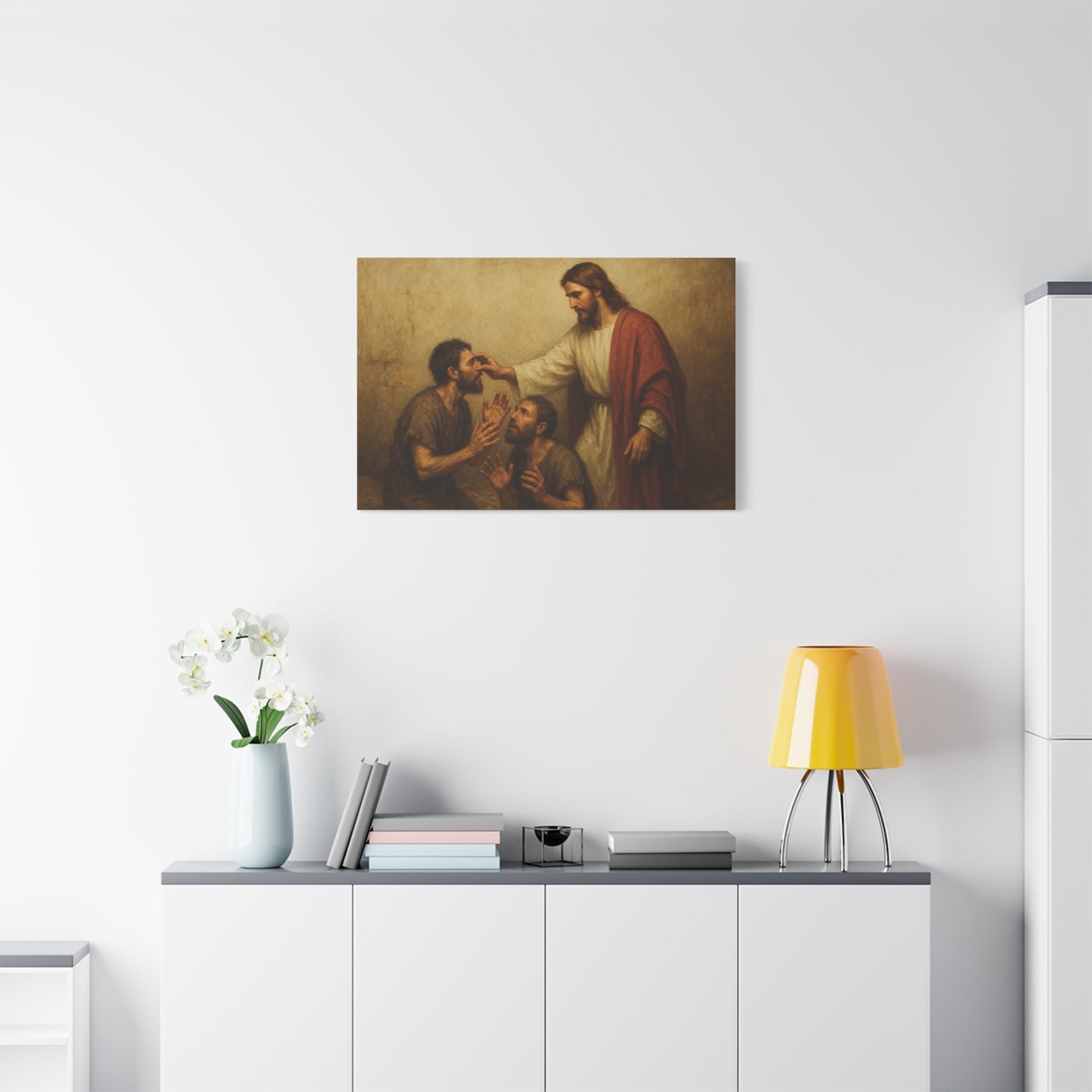 “According to Your Faith – Jesus Heals Two Blind Men” - Canvas Art