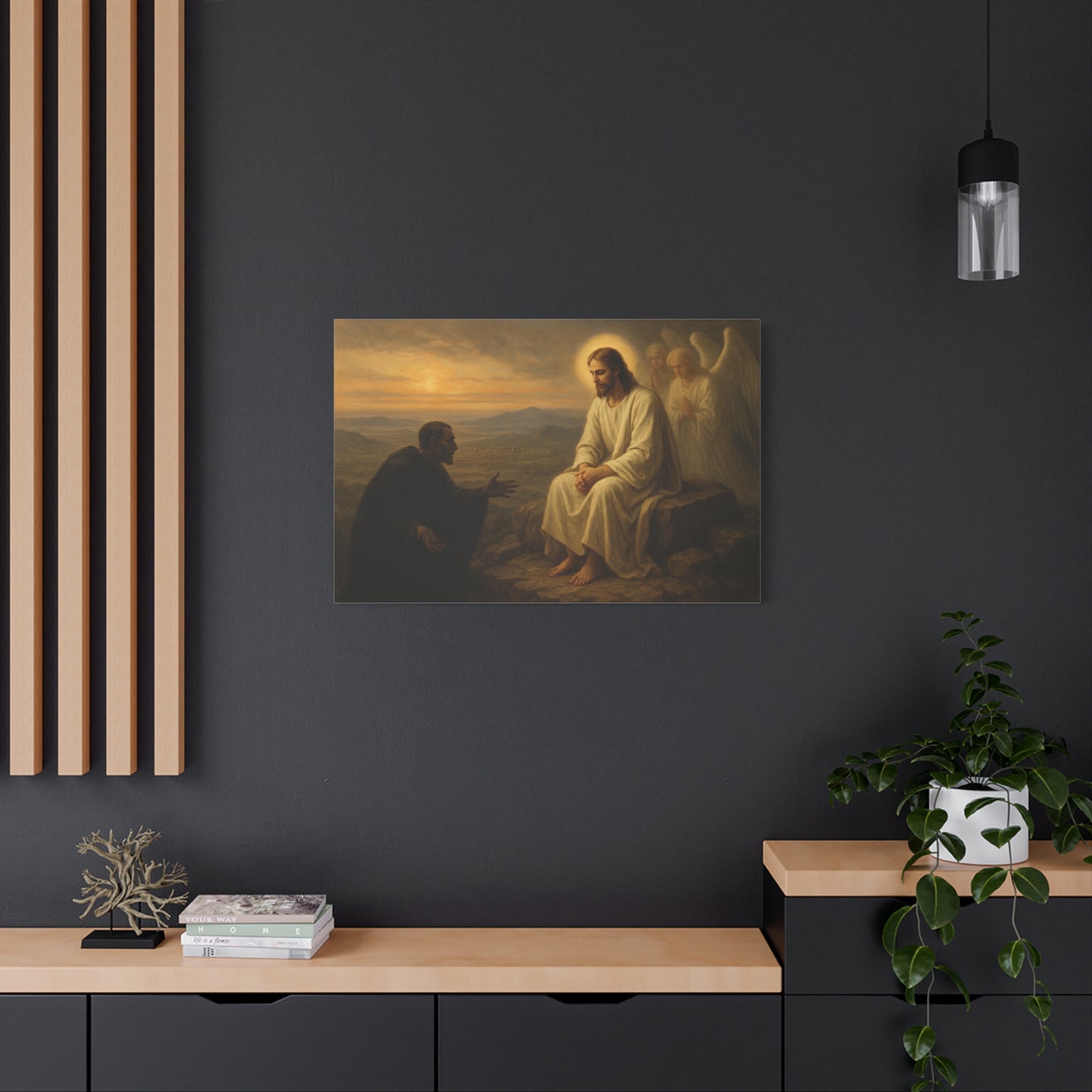 “The Temptation of Christ – Matthew 4:8–11” - Canvas Art