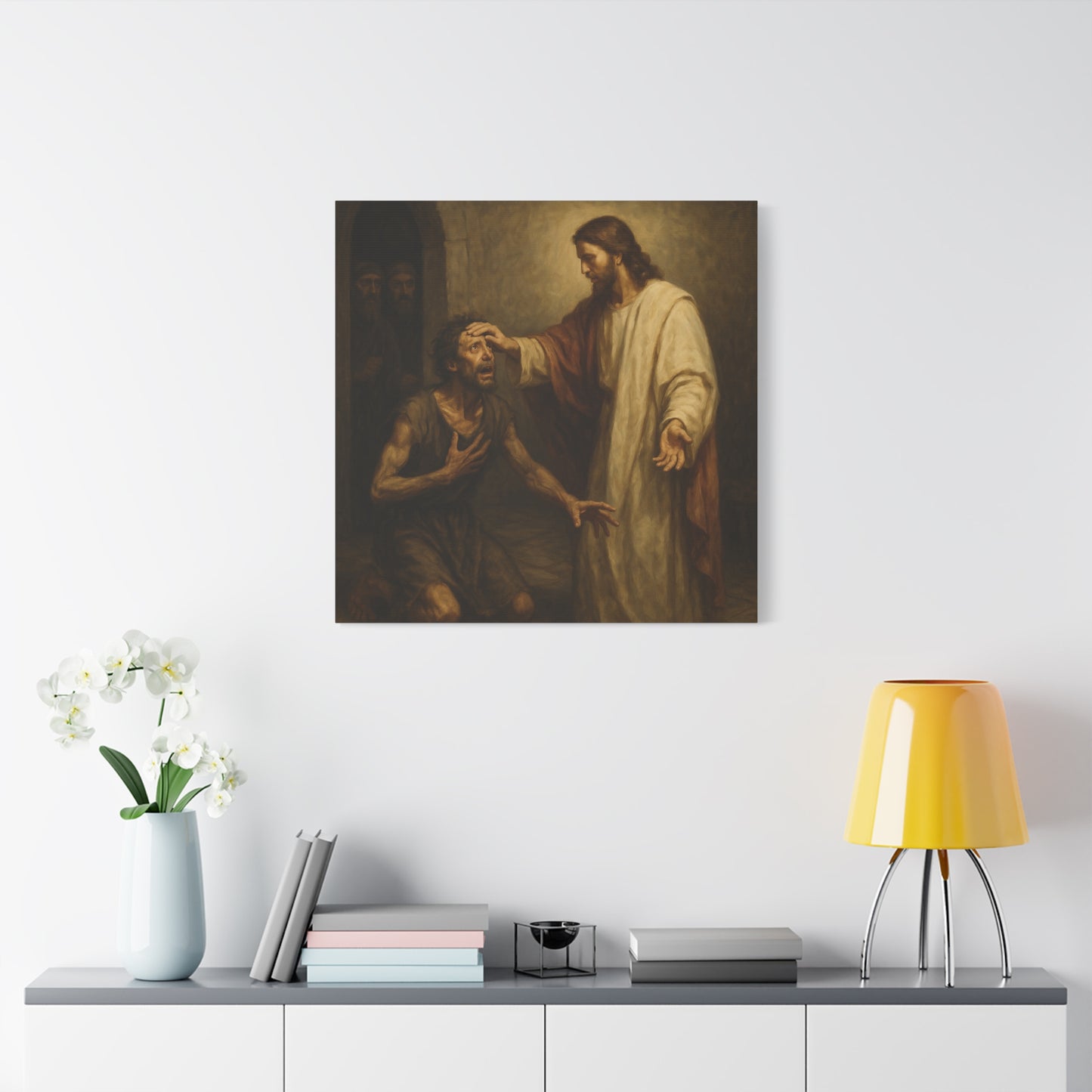 “Freedom Restored – Jesus Heals the Demon-Possessed Man” - Canvas Art