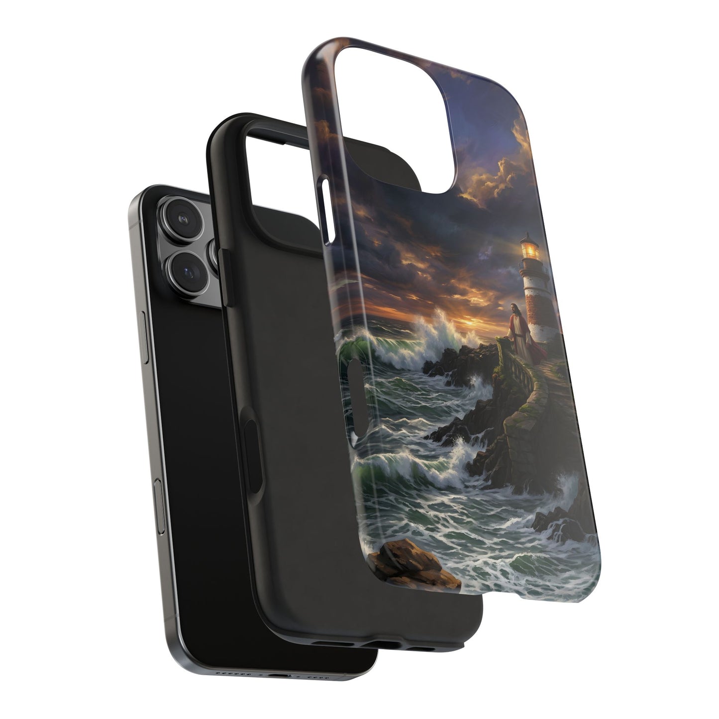 “Steadfast Hope - Lighthouse in the Storm” - Phone Case
