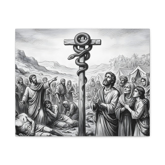 “Look and Live - The Bronze Serpent Heals” - Canvas Art