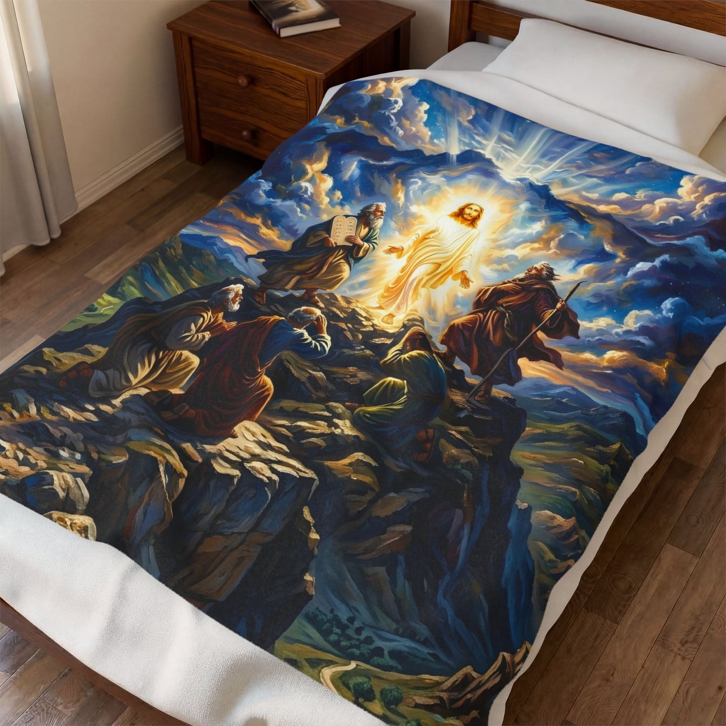 “Glorious Light - The Transfiguration of Jesus” - Plush Blanket